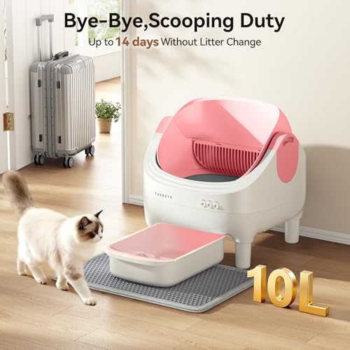 Open-Top Self-Cleaning Cat Litter Box with App Control