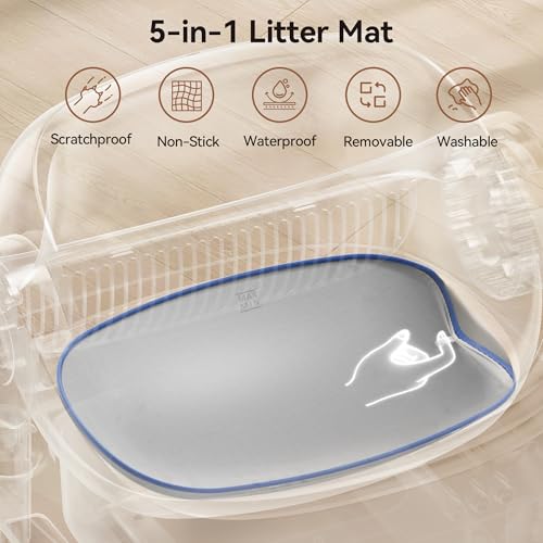 Open-Top Self-Cleaning Cat Litter Box with App Control