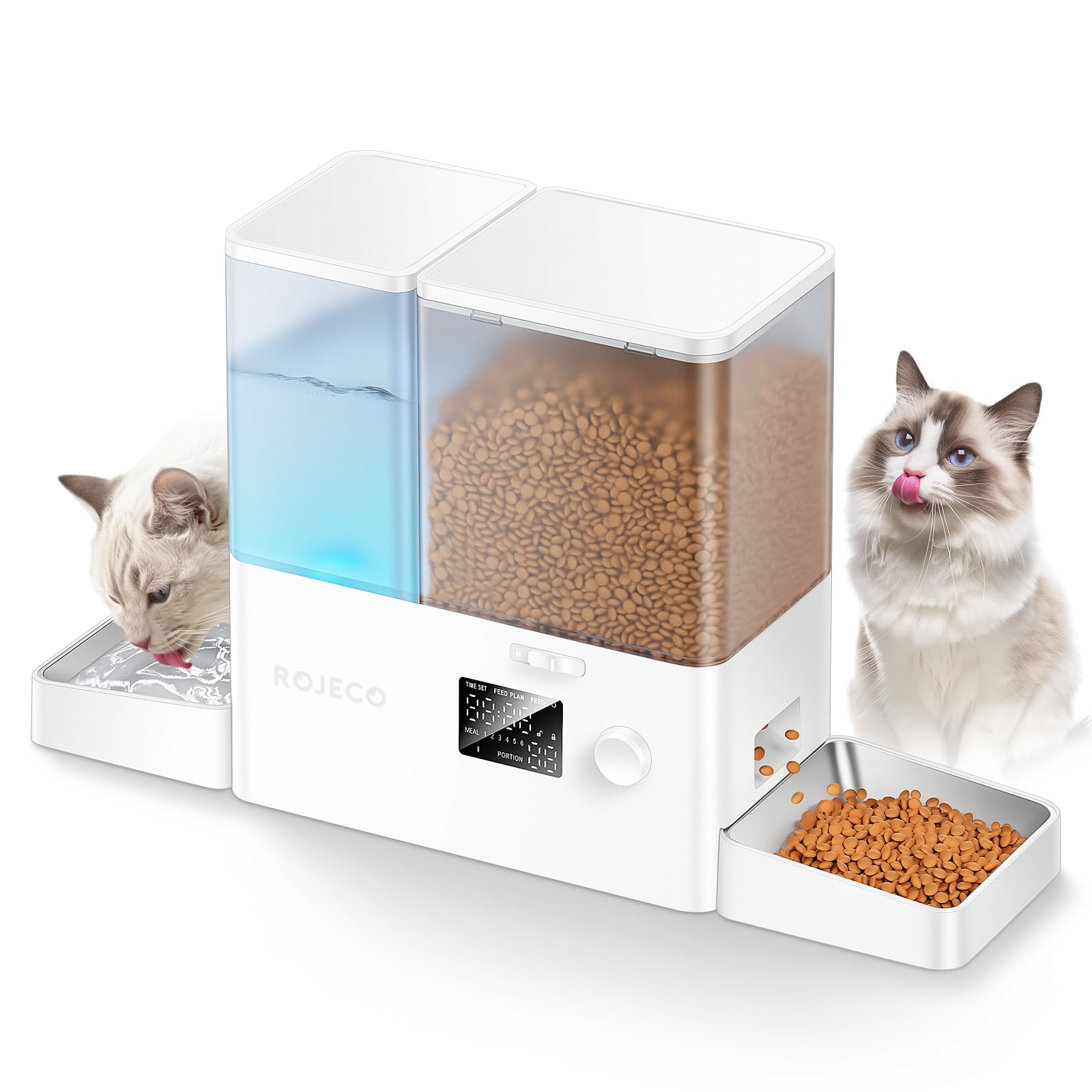 Rojeco Automatic Cat Feeder and Water Dispenser