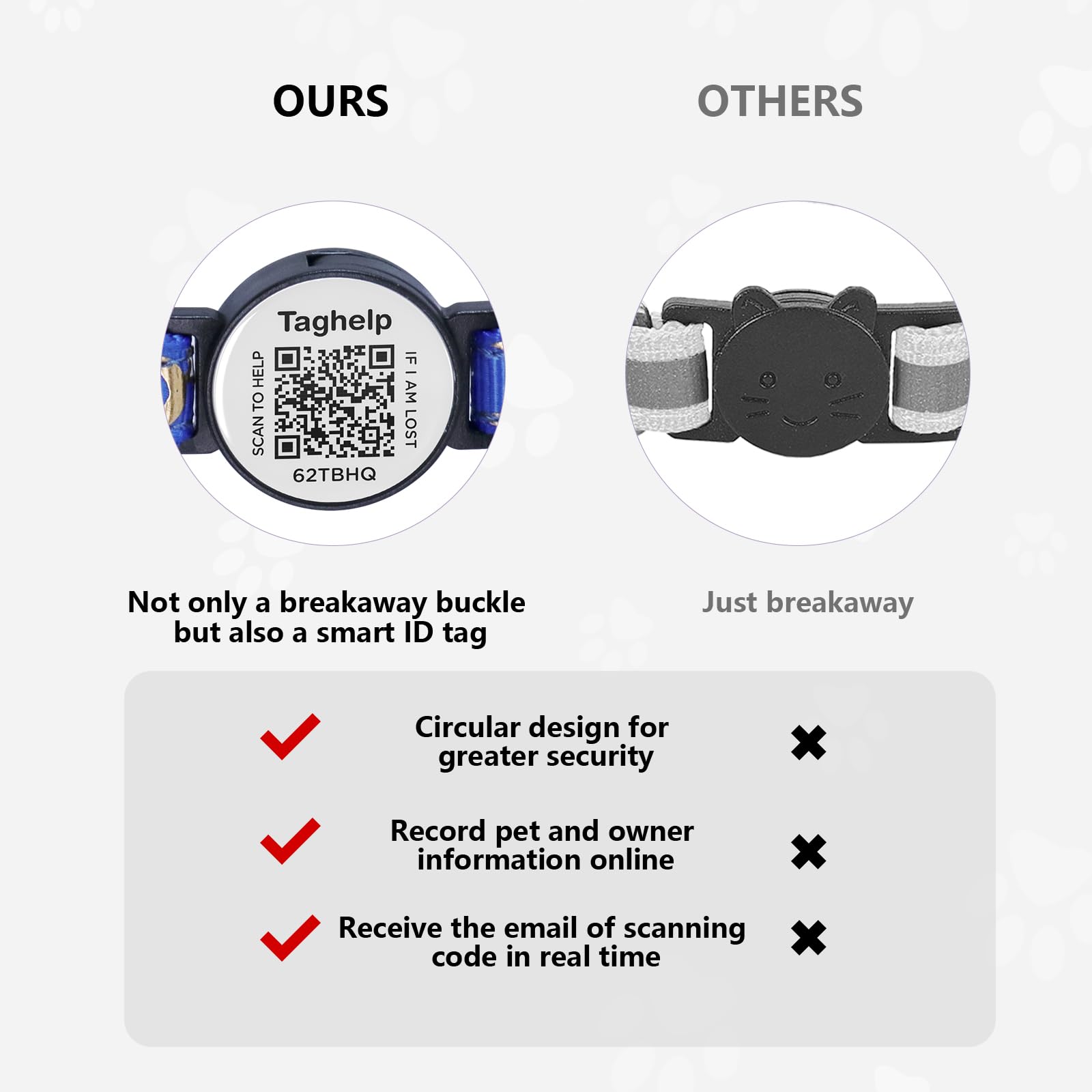 2-Pack AirTag Cat Collar with QR Tag