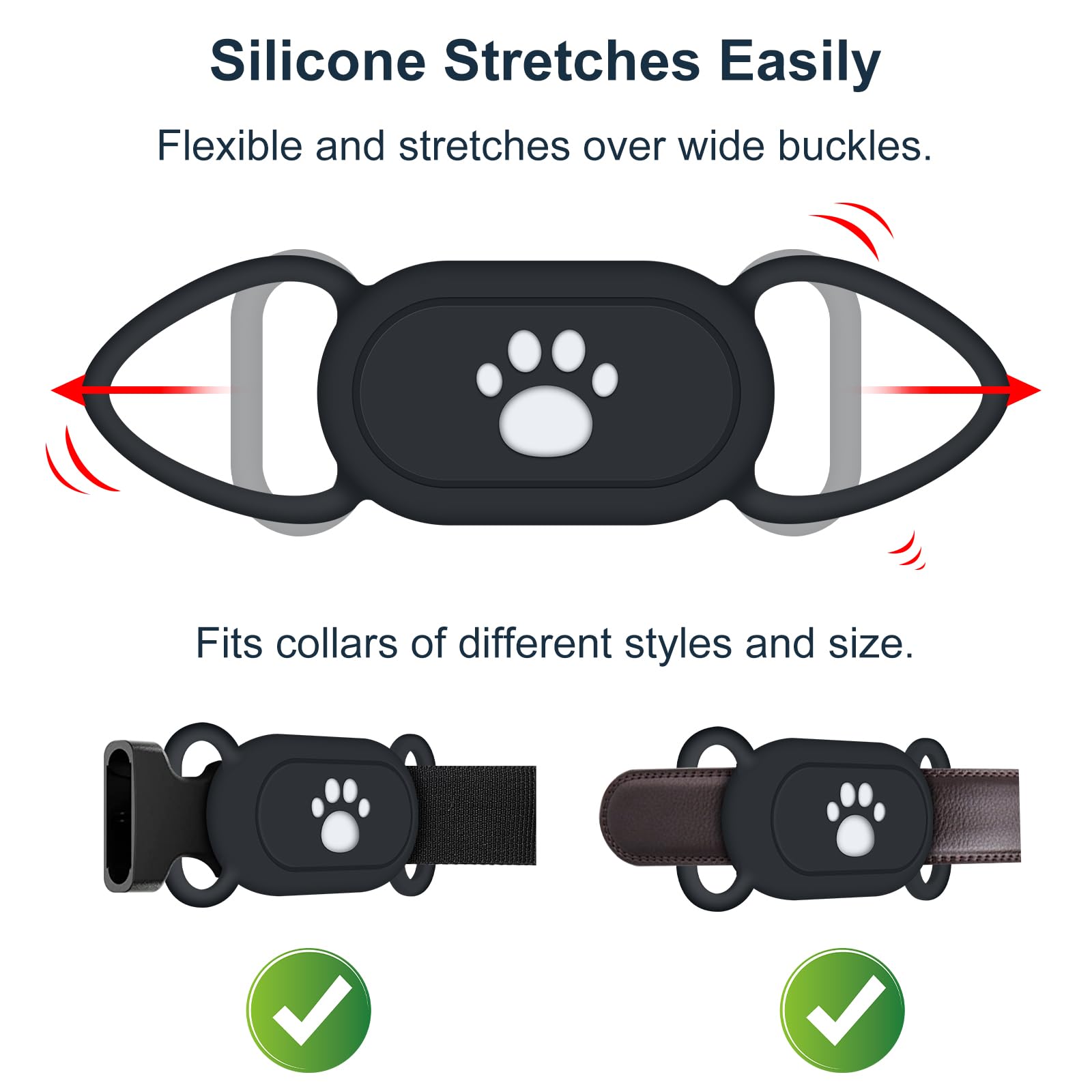2-Pack Smart Tag Collar Holder