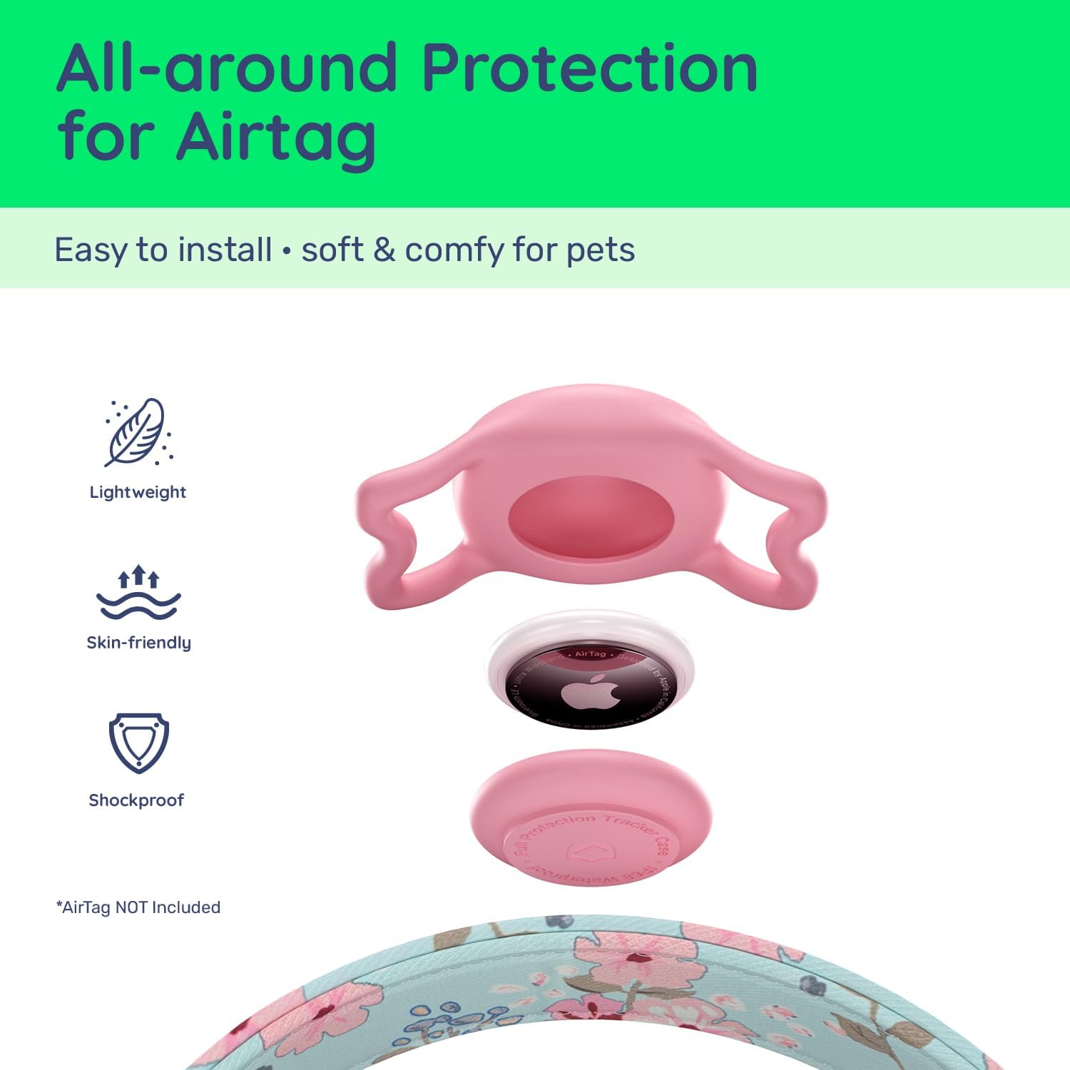 AirTag Dog Collar with Holder