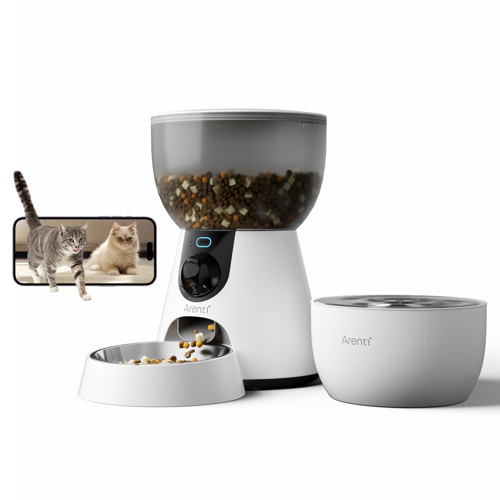 Smart Pet Feeder & Water Fountain 4L with Camera