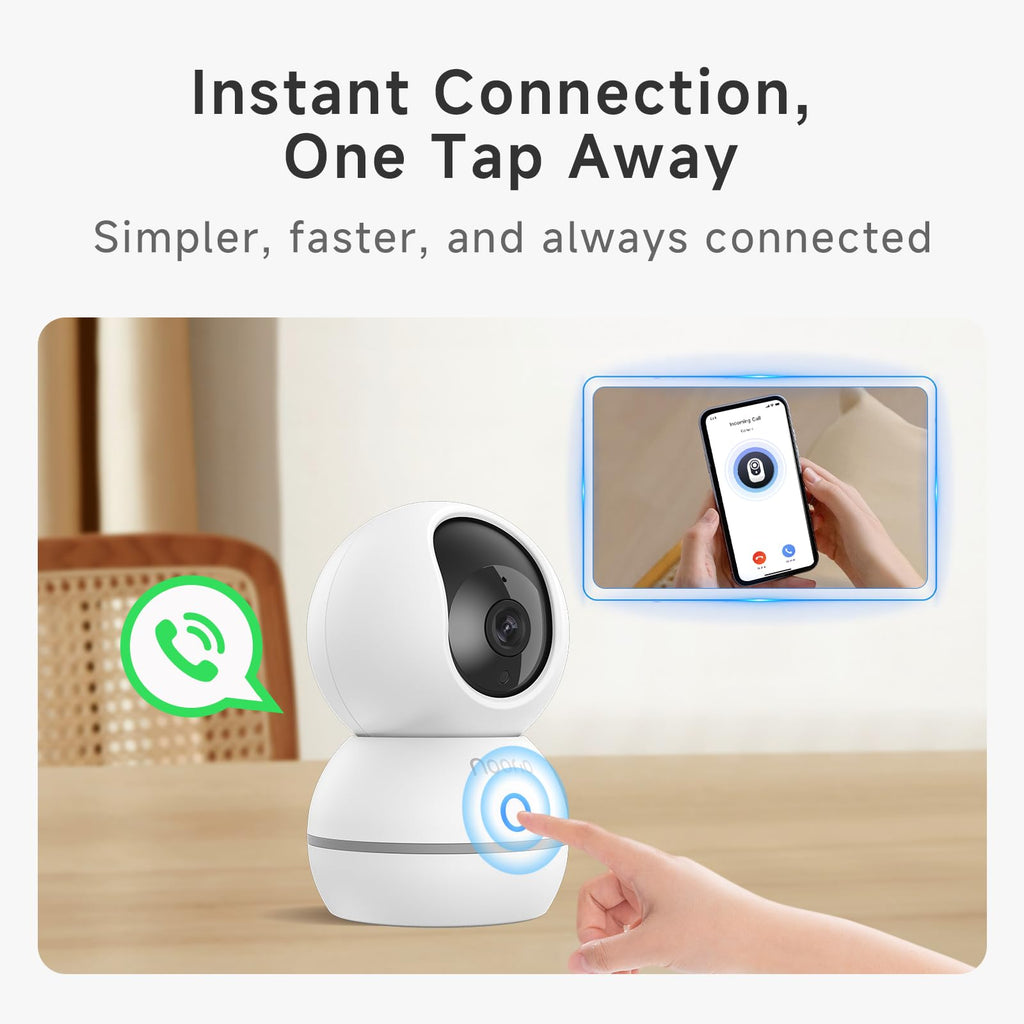 Noorio 2K 4MP Indoor Security Camera,2.4G