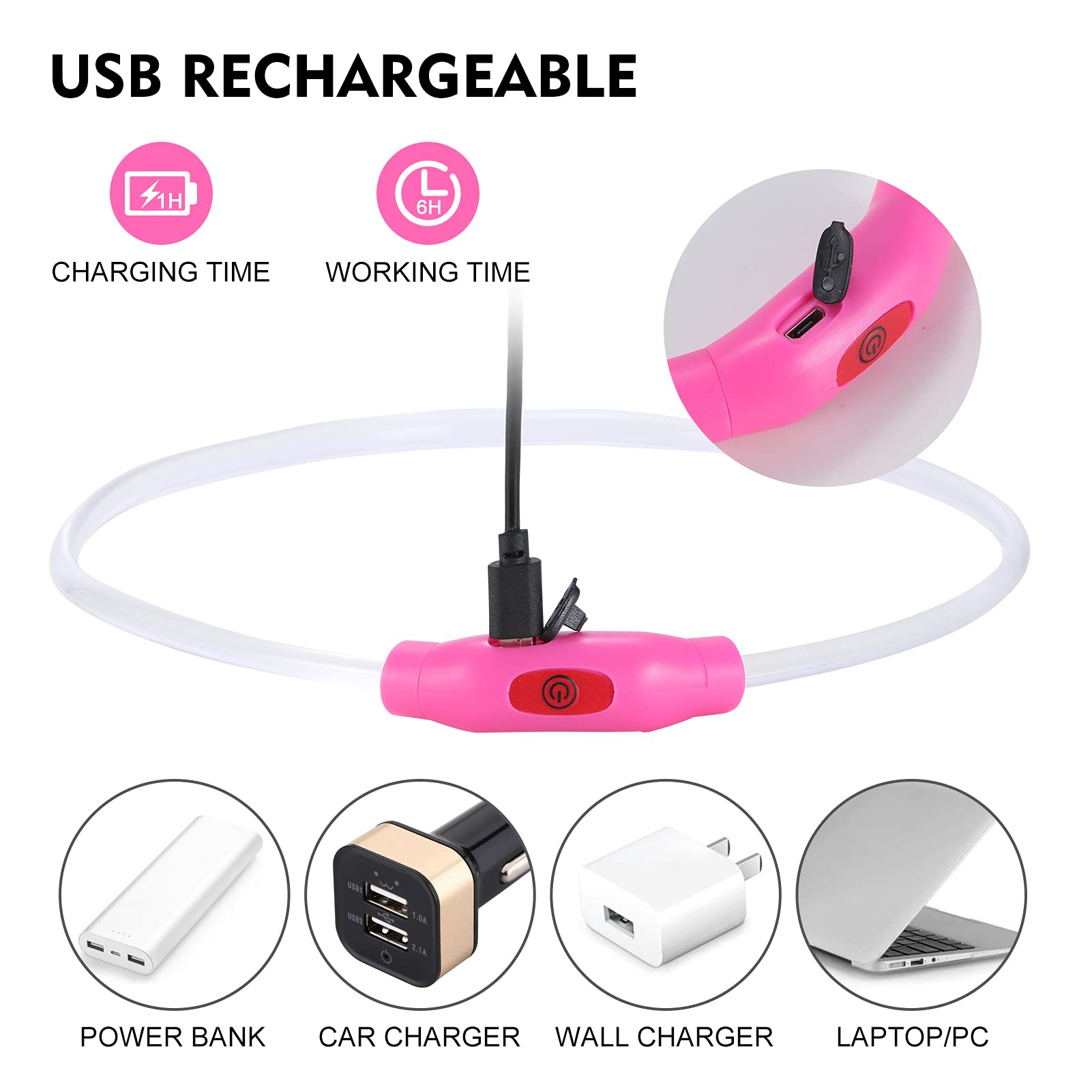 Rechargeable LED Dog Safety Collar