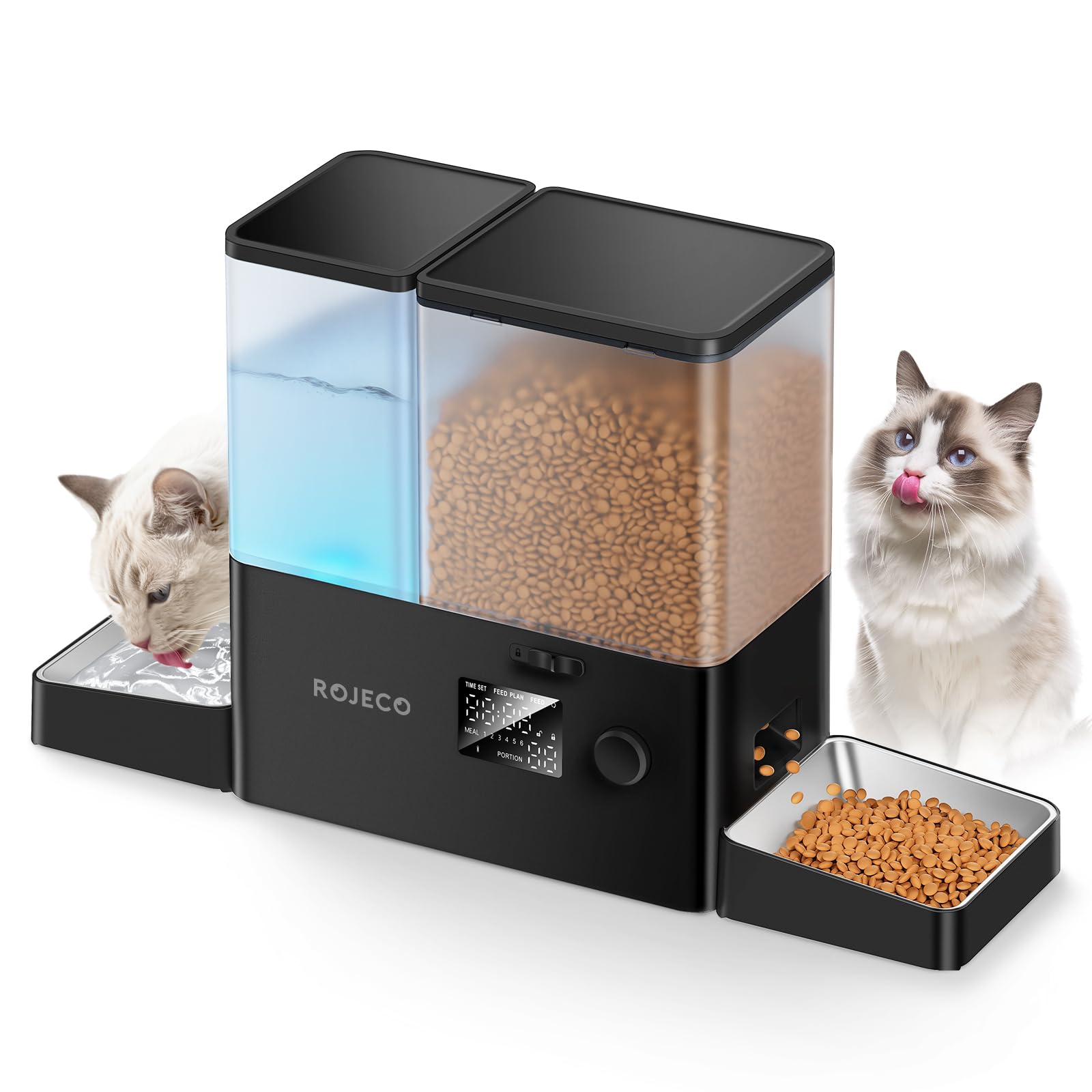 Rojeco Automatic Cat Feeder and Water Dispenser