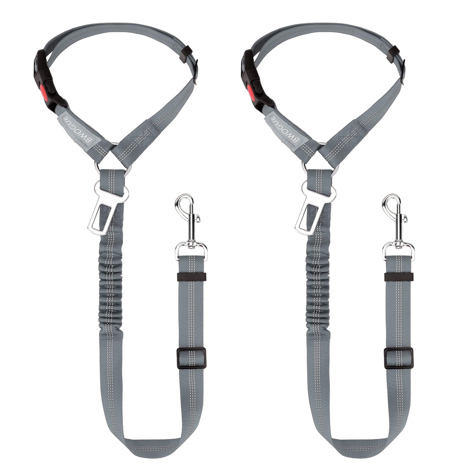 2-Pack Adjustable Pet Car Seat Belt Straps