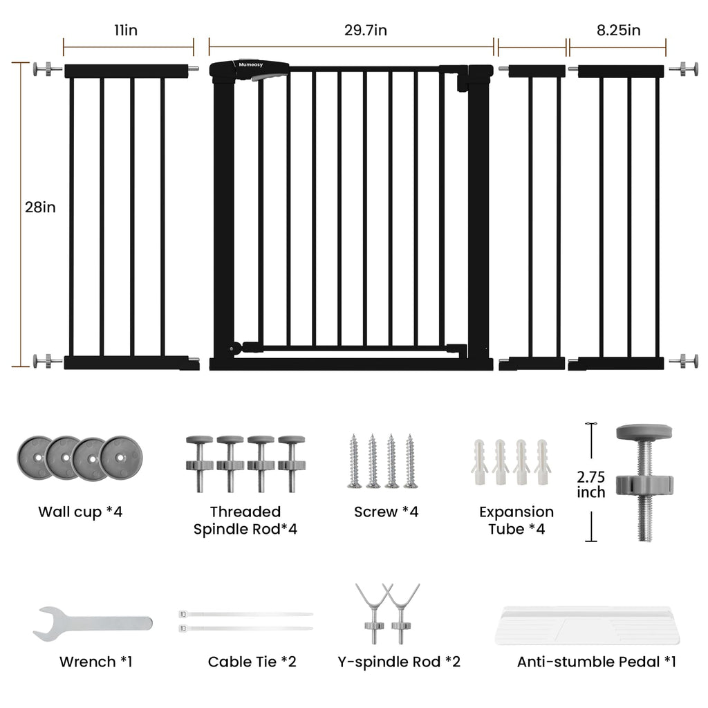 Mumeasy 29.7-57" Extra Wide Baby Gate