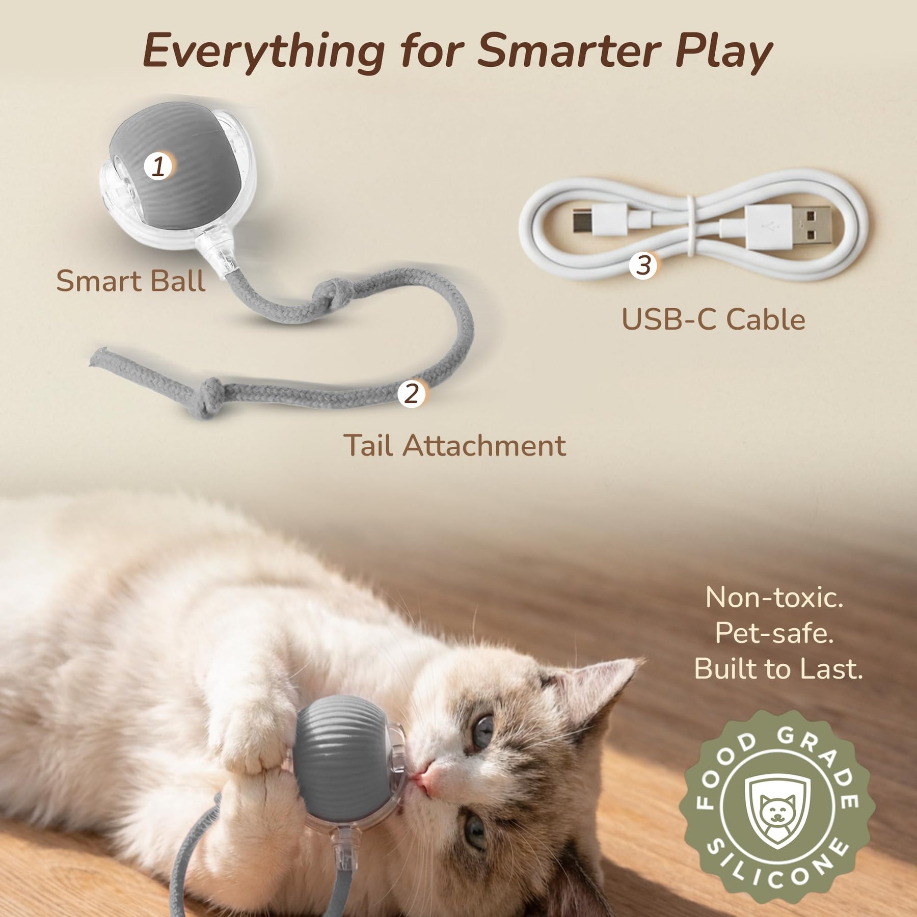 Swaying Tail - Interactive Cat Toy Ball Parent Variation