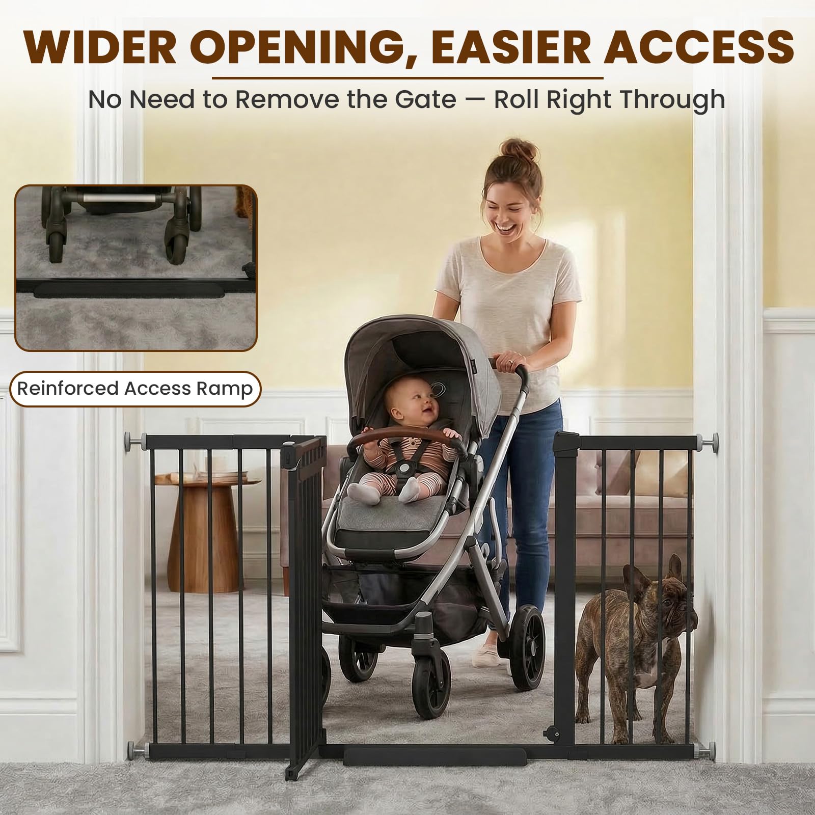 Mumeasy 29.7-57" Extra Wide Baby Gate