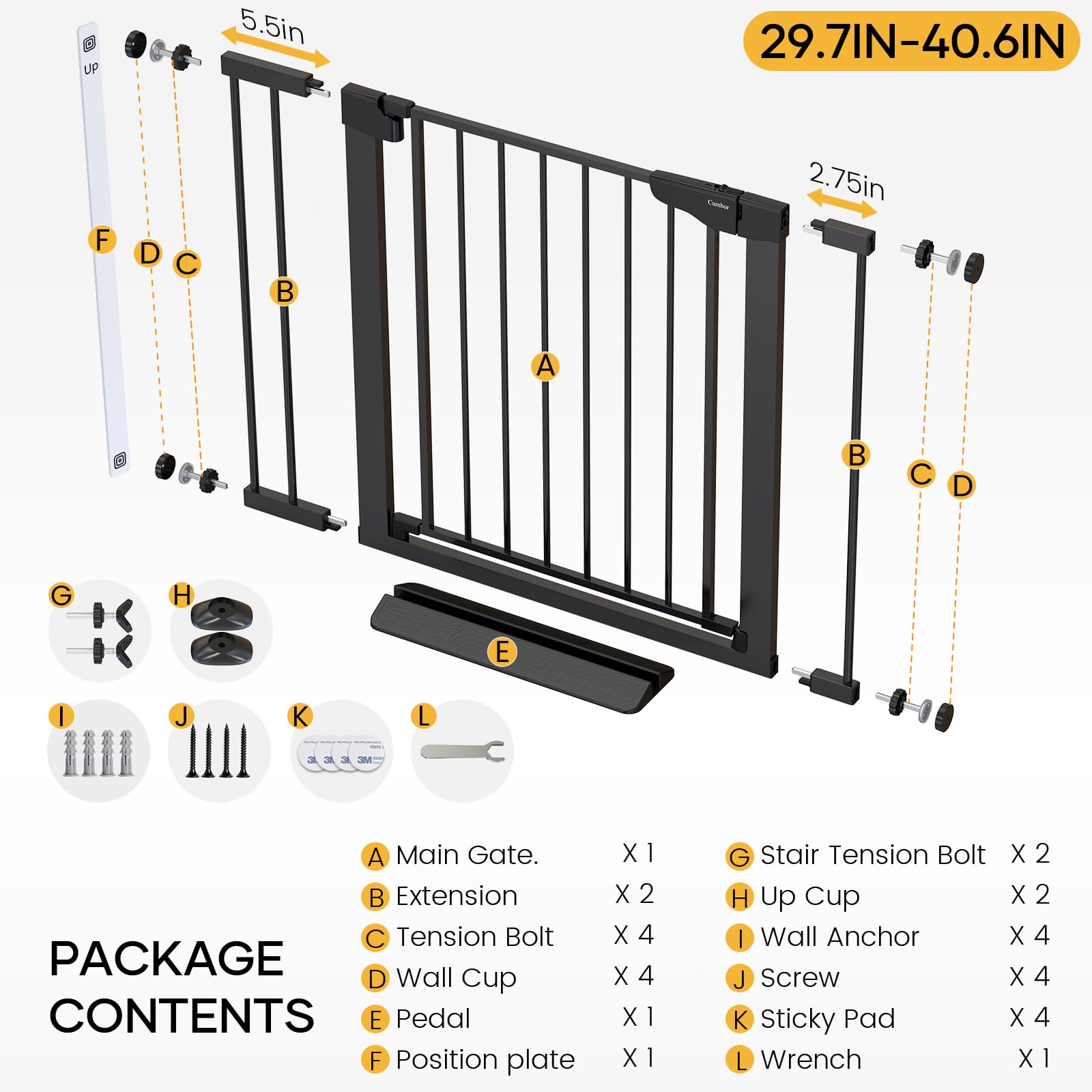 Pressure Mounted Pet Safety Gate