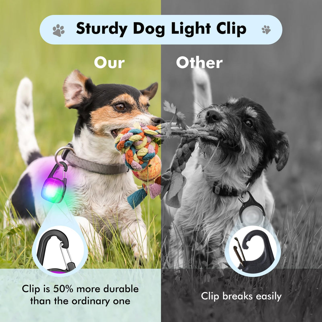 2-Pack Rechargeable Dog Collar Lights for Night Walking