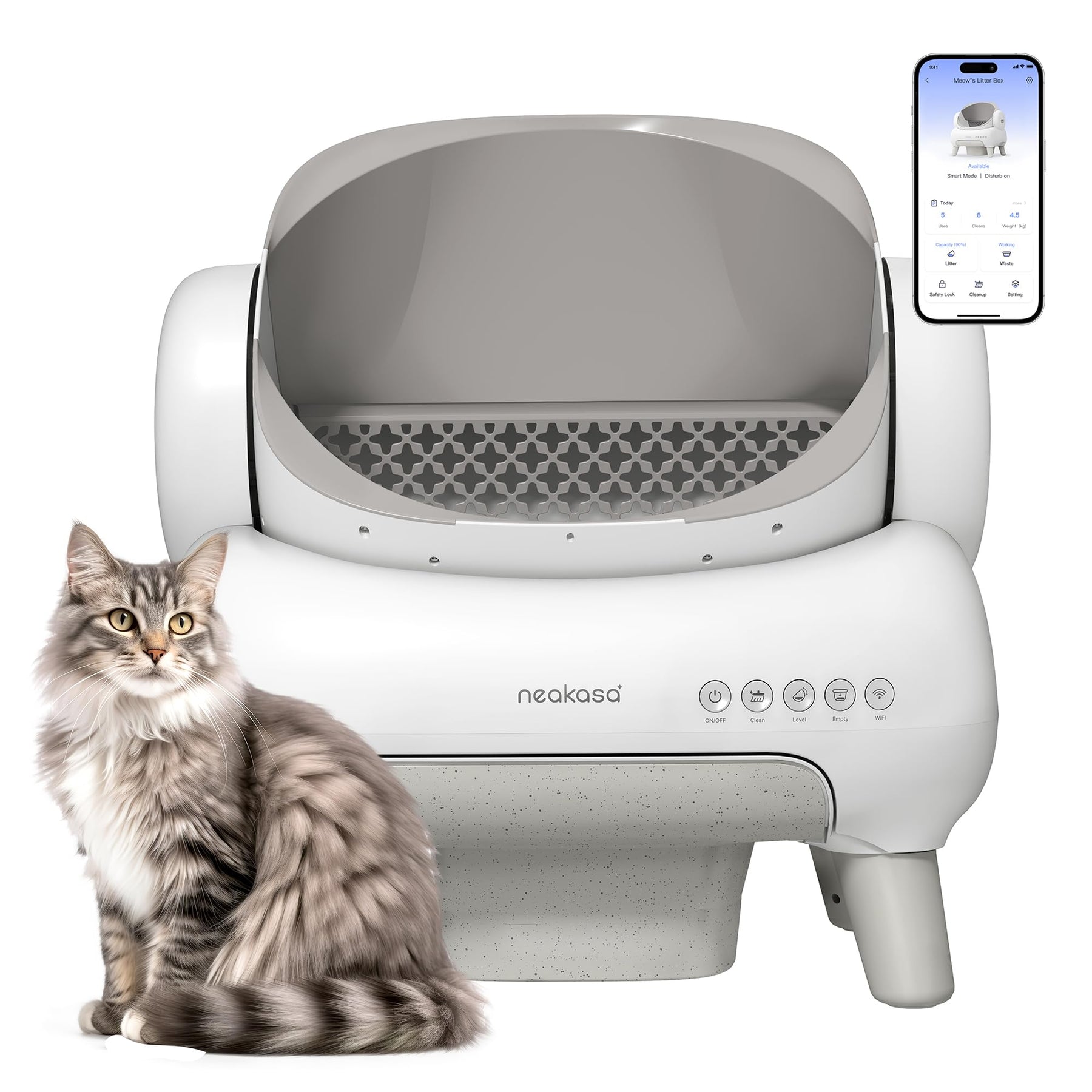 Open-Top Self-Cleaning Cat Litter Box