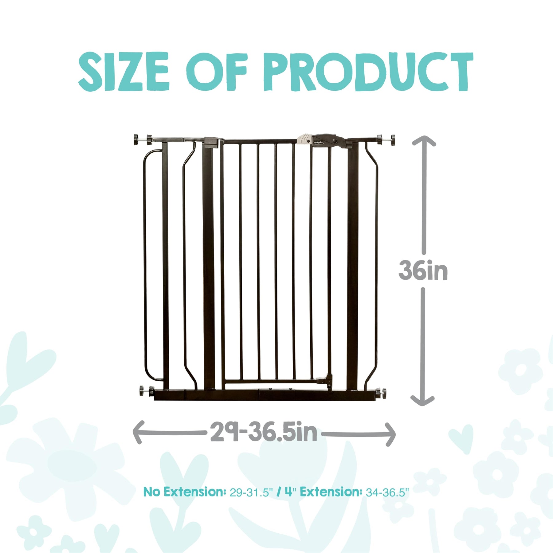 Regalo Easy Step Extra Wide Walk Through Baby Gate