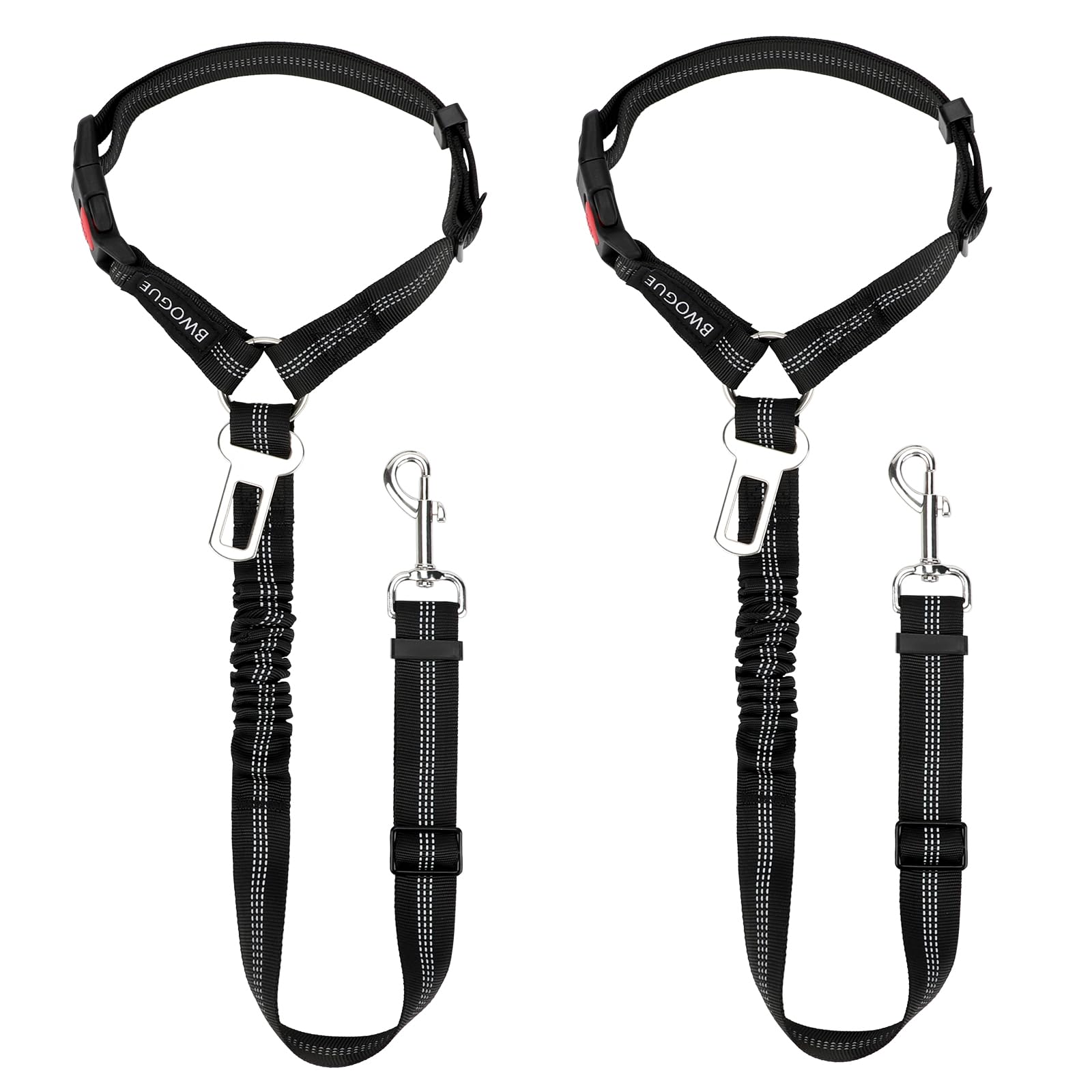 2-Pack Adjustable Pet Car Seat Belt Straps