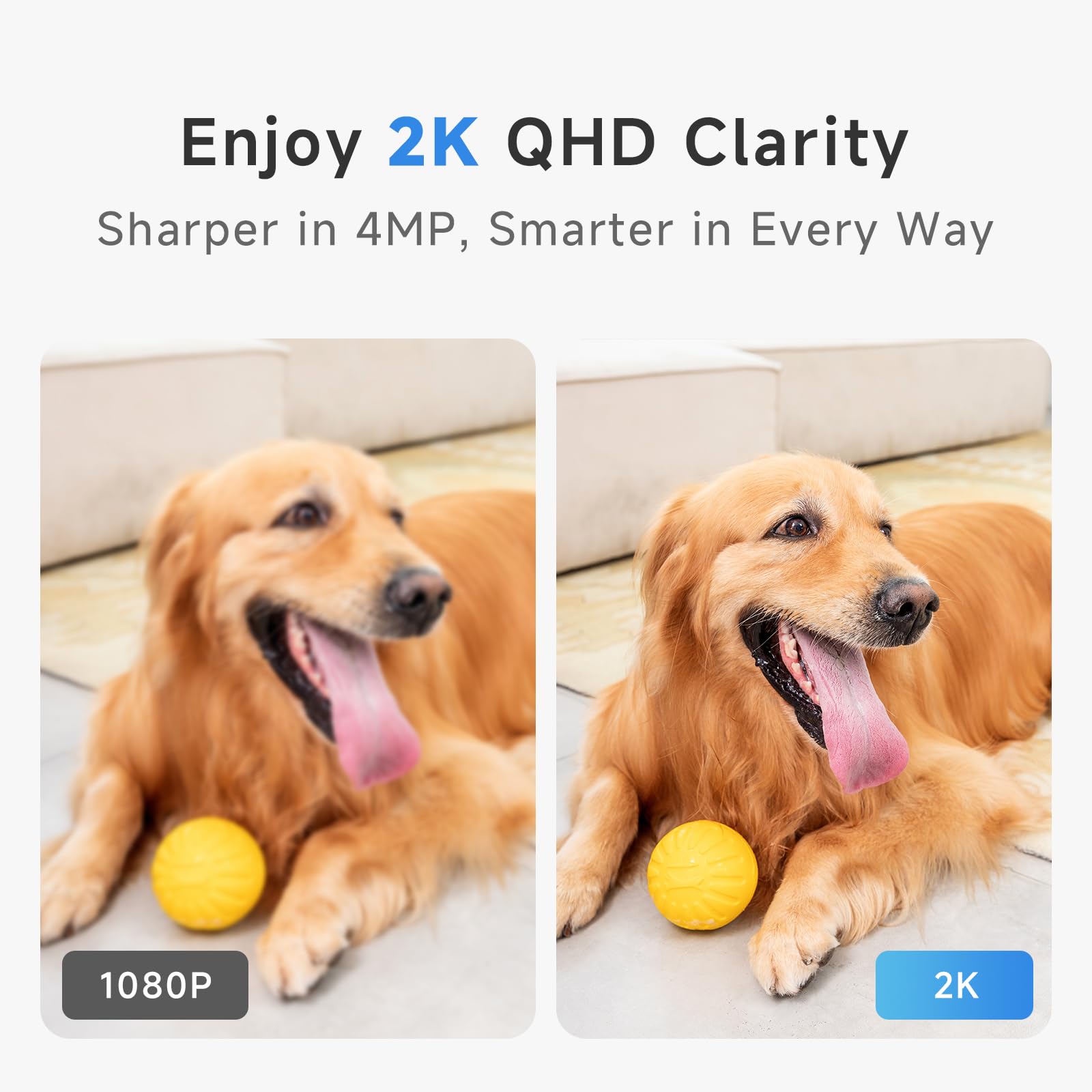 Noorio 2K 4MP Indoor Security Camera,2.4G