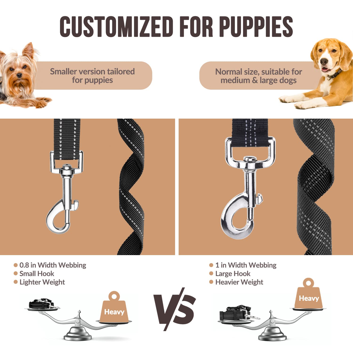 2-Pack Adjustable Dog Car Seat Belt with Bungee