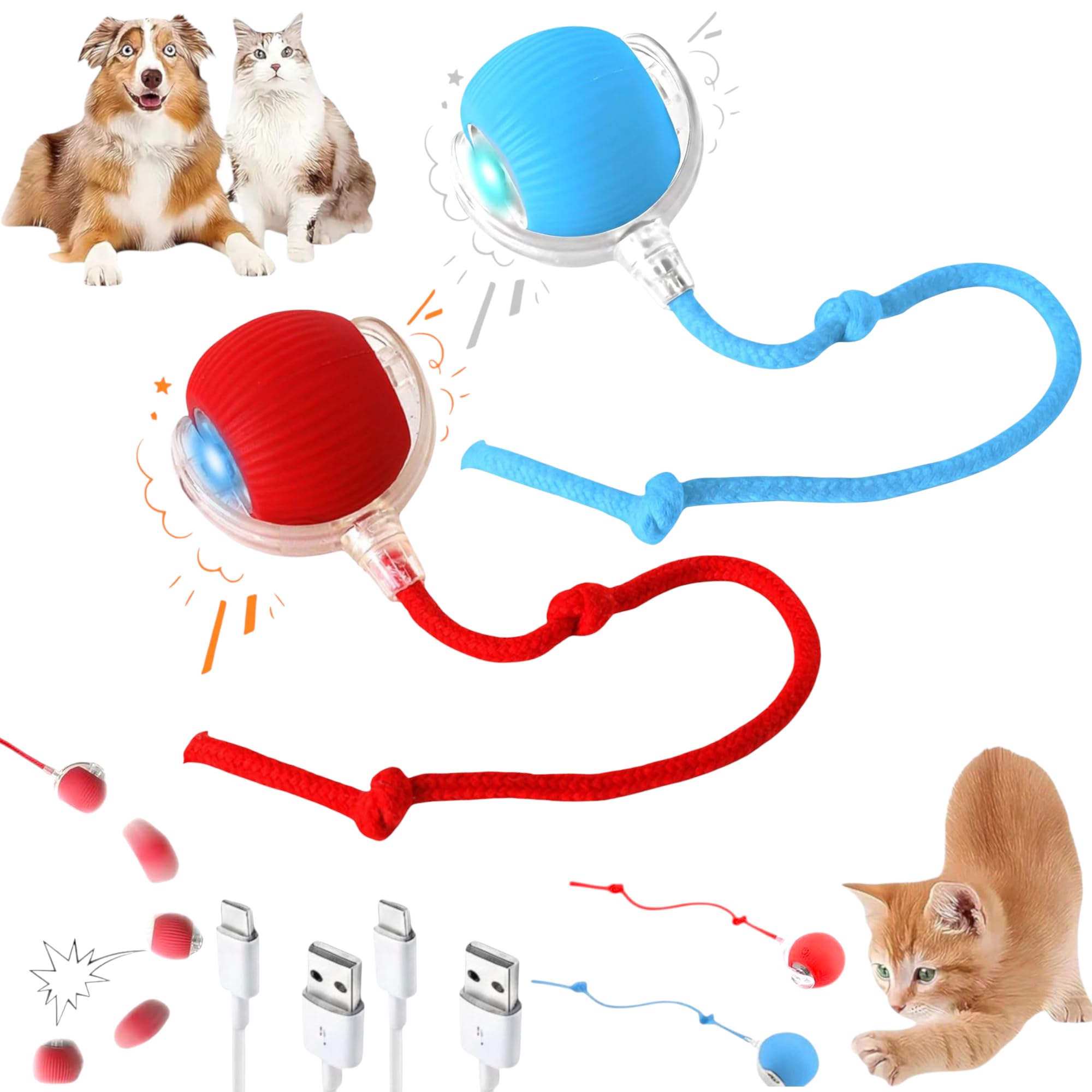 Interactive Automatic Rolling Cat Toy