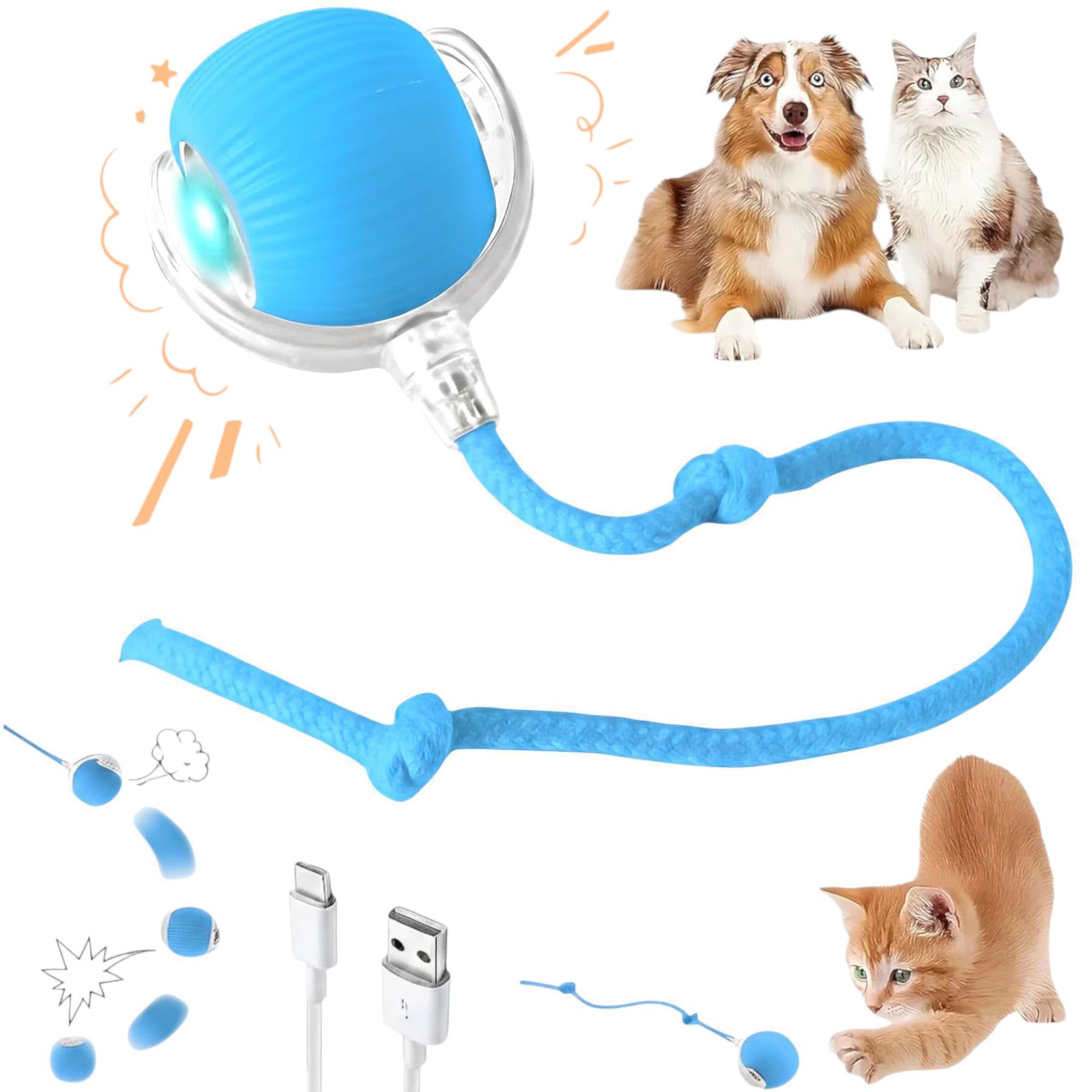 Interactive Automatic Rolling Cat Toy