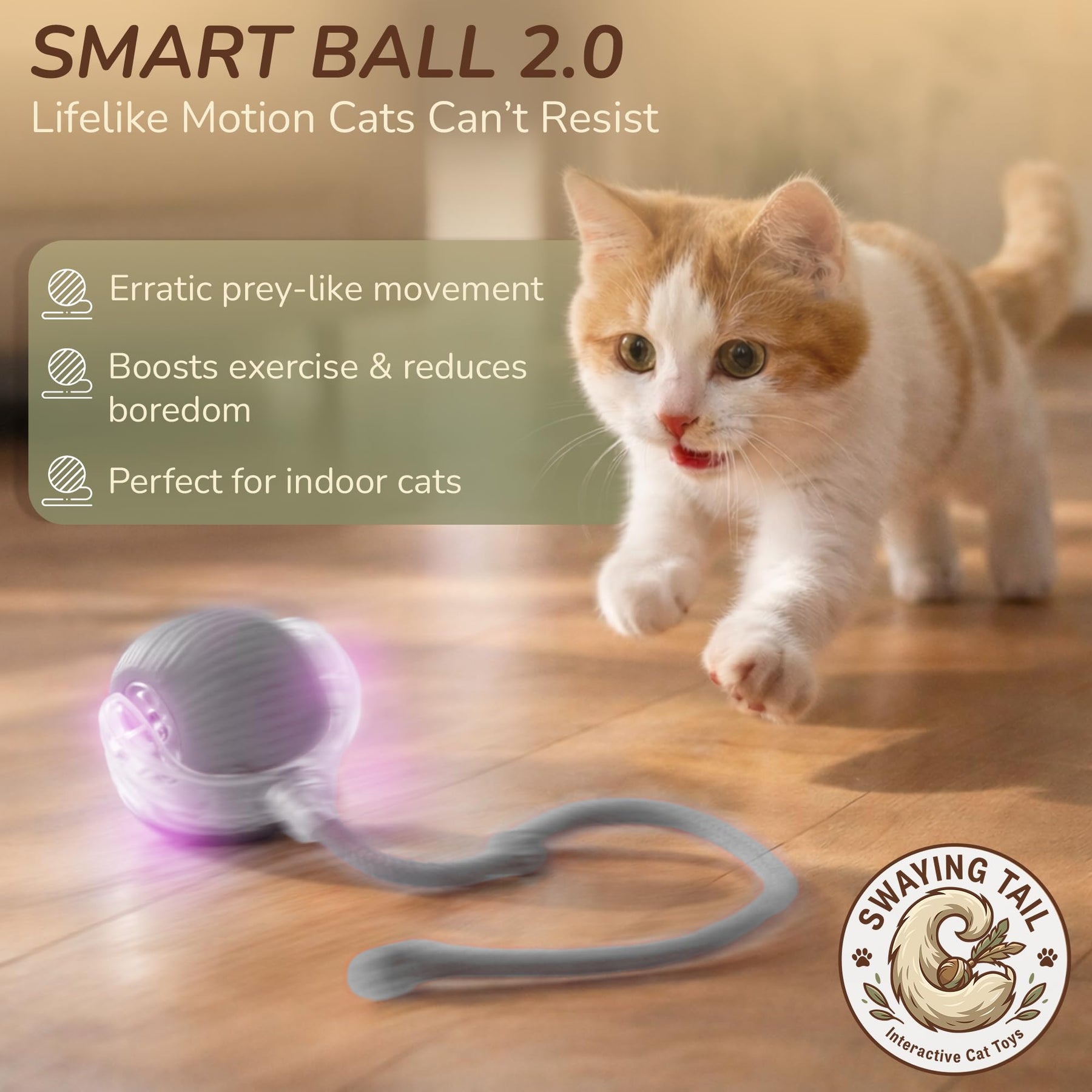Swaying Tail - Interactive Cat Toy Ball Parent Variation
