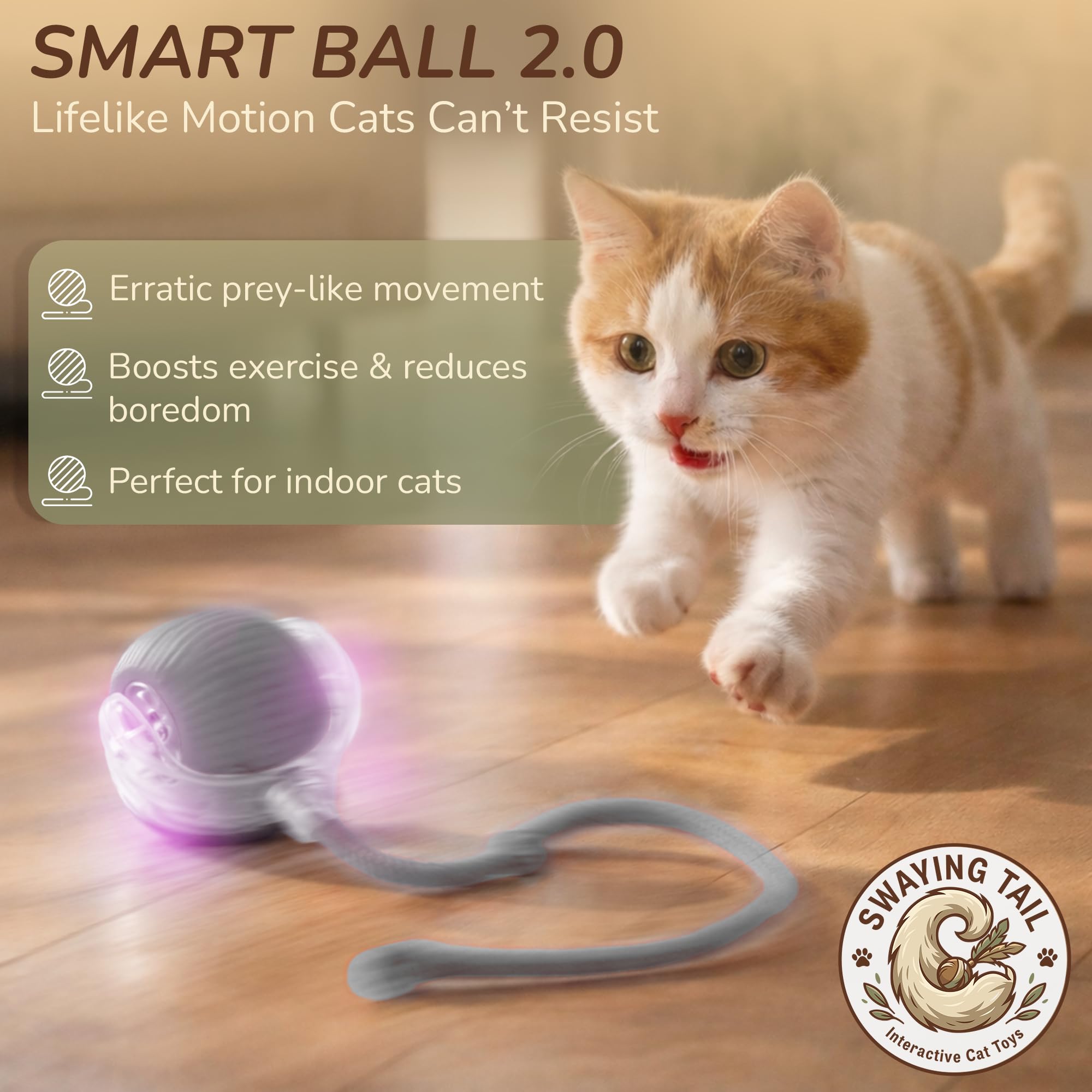 Swaying Tail - Interactive Cat Toy Ball Parent Variation