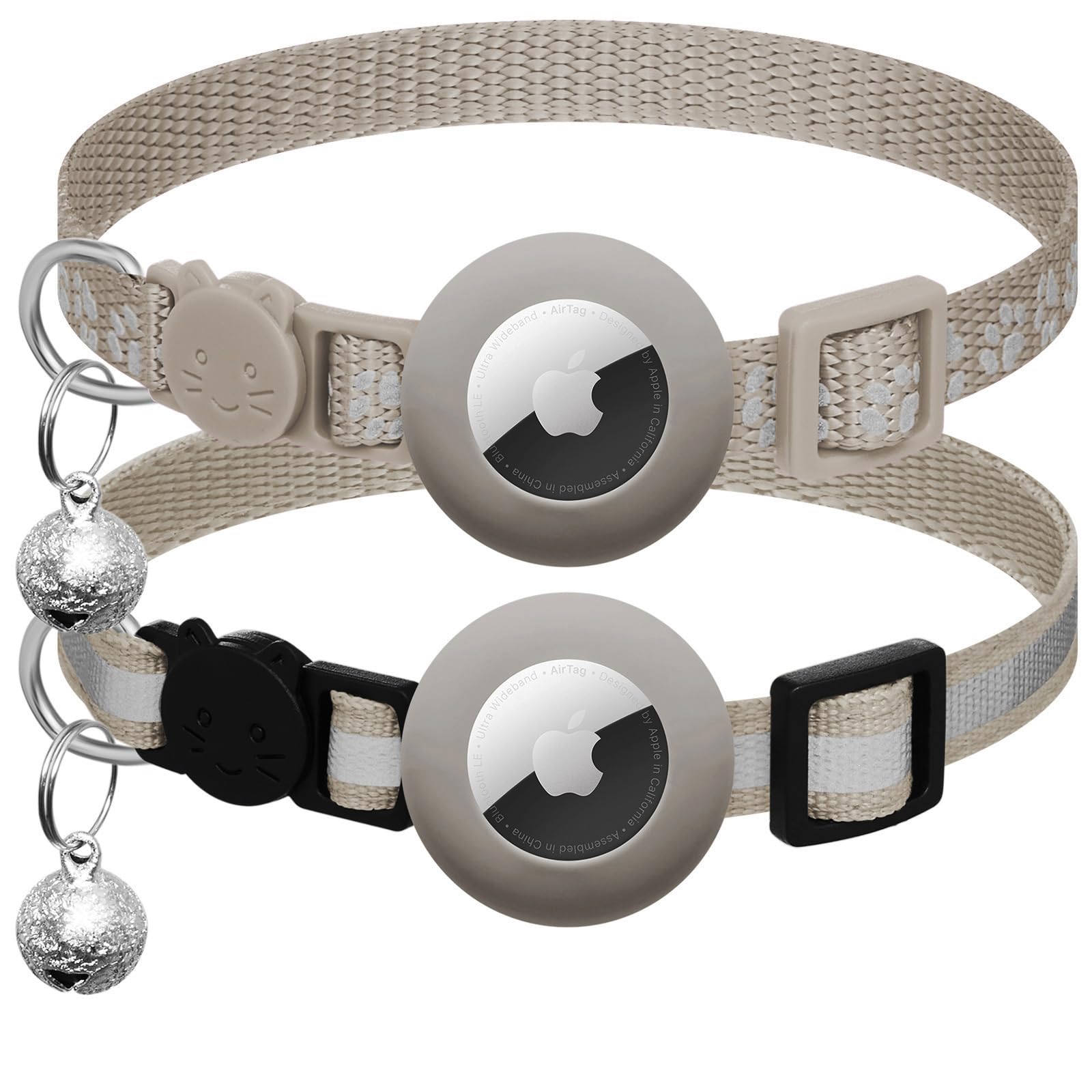 2-Pack AirTag Cat Collar with Holder