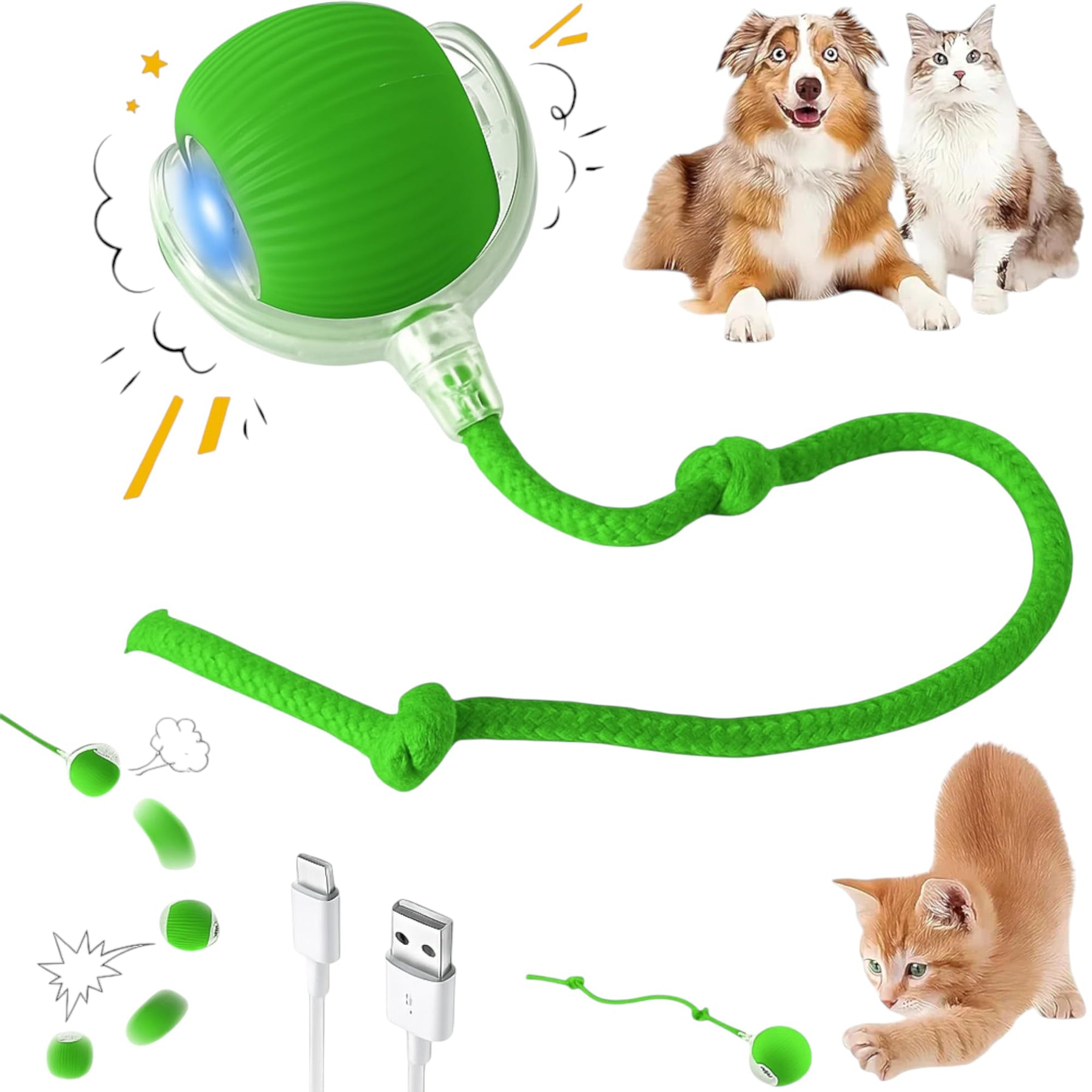 Interactive Automatic Rolling Cat Toy