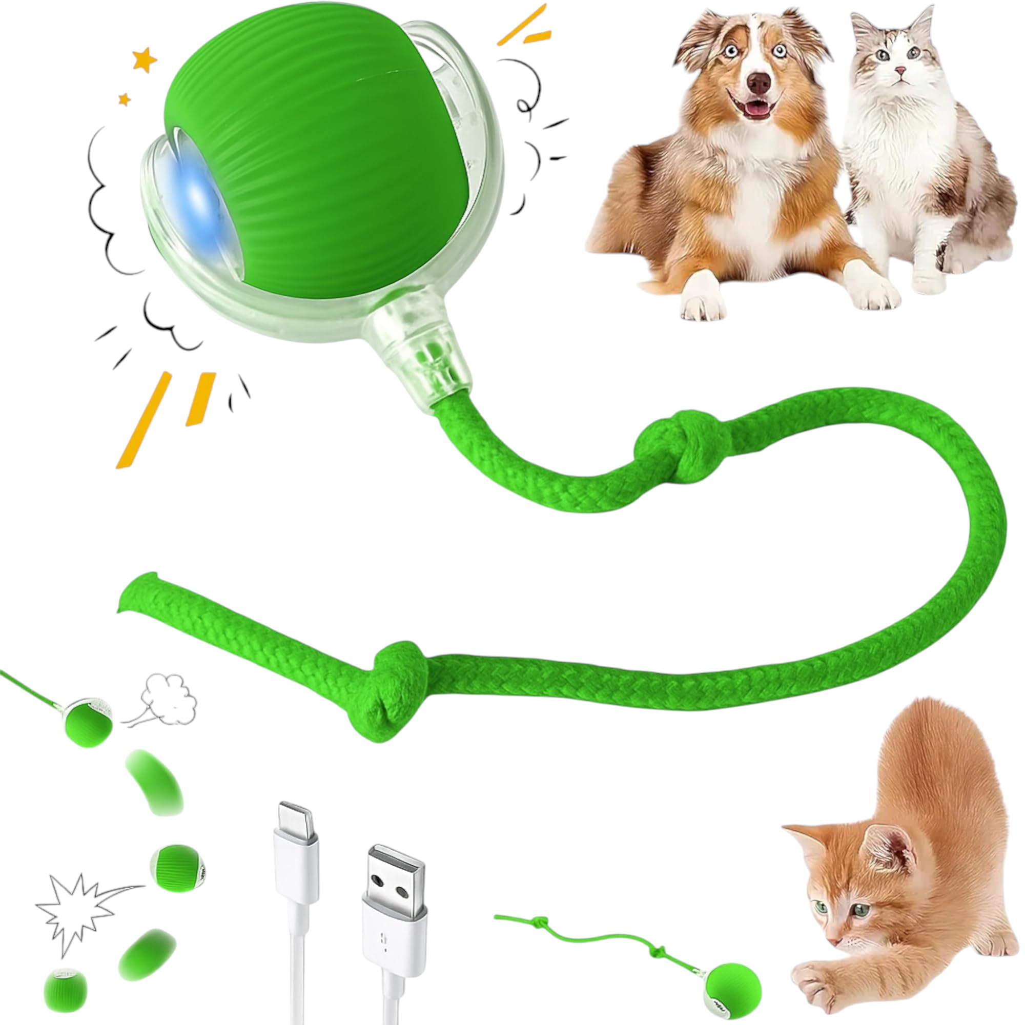 Interactive Automatic Rolling Cat Toy