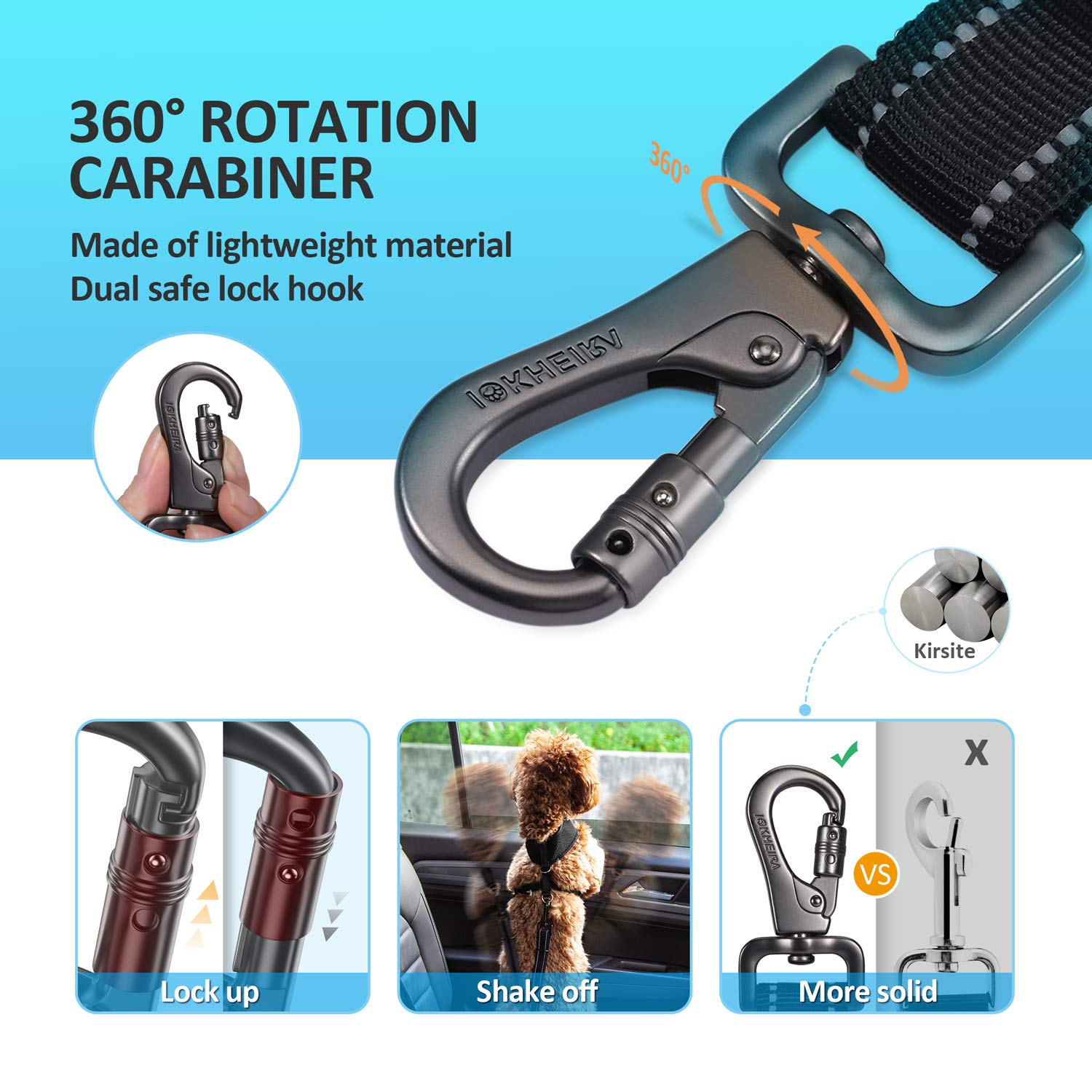 3-in-1 Dog Car Harness Seat Belt
