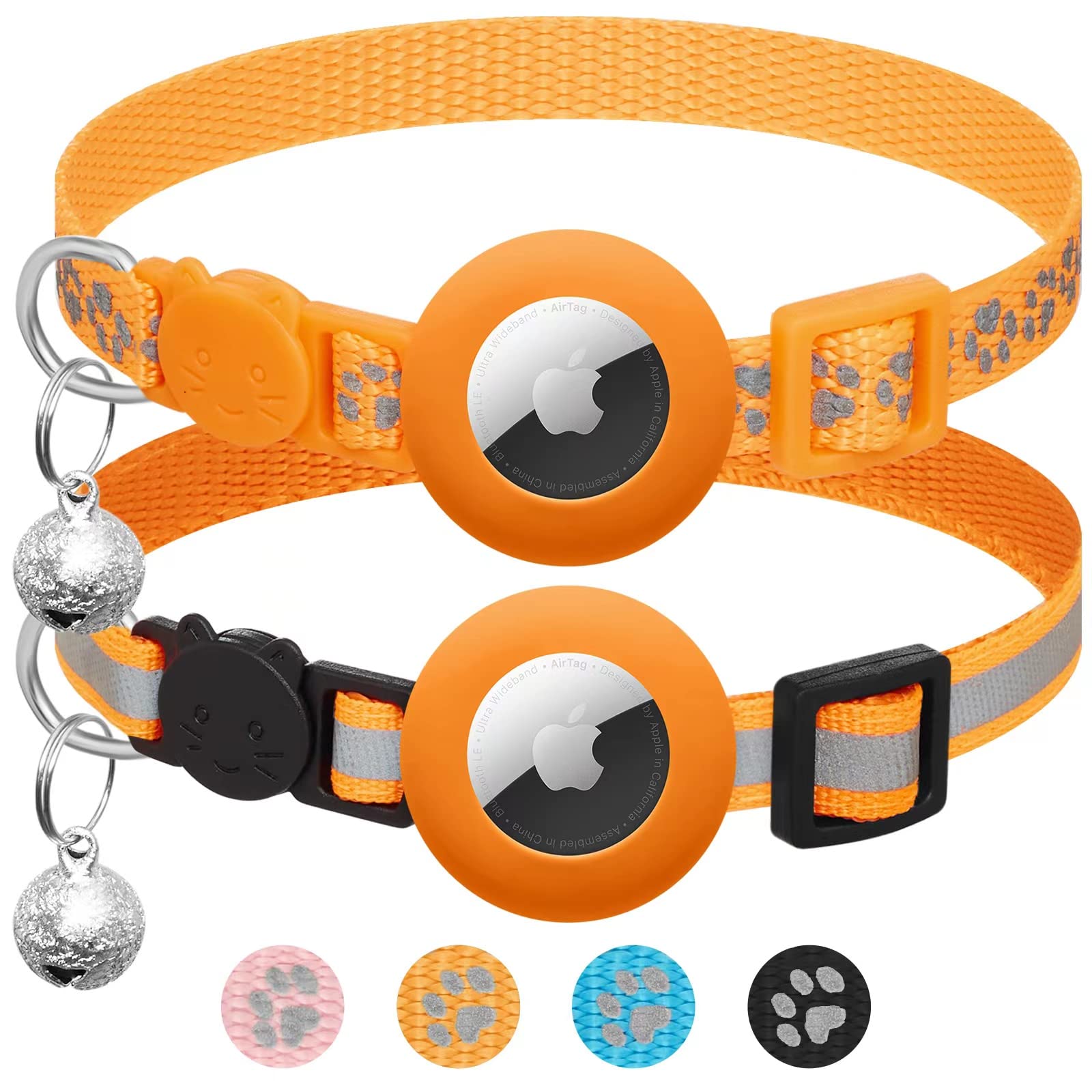2-Pack AirTag Cat Collar with Holder