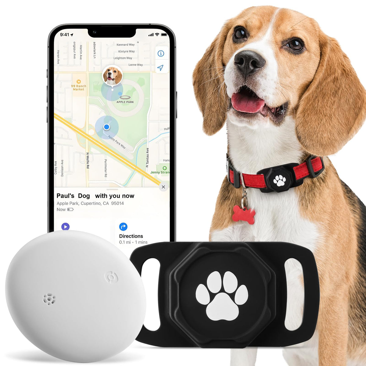Smart Pet Tracker with Collar Holder