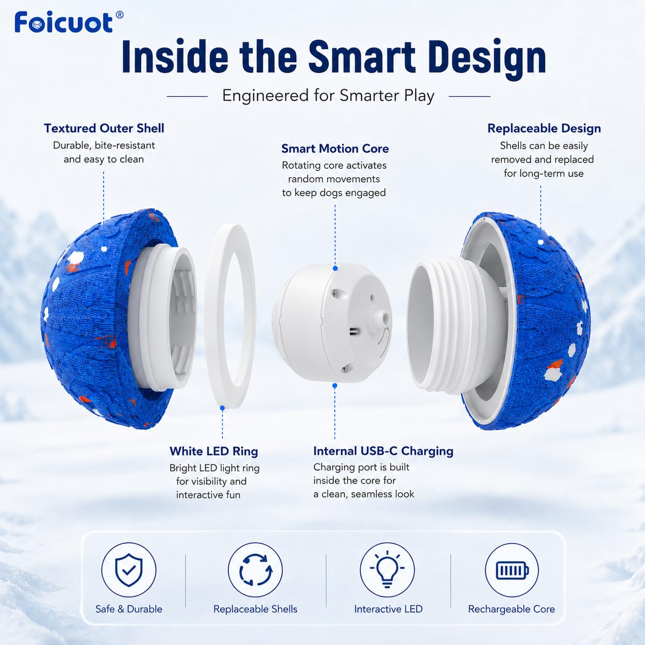 Foicuot 2018 Interactive Dog Ball Toy