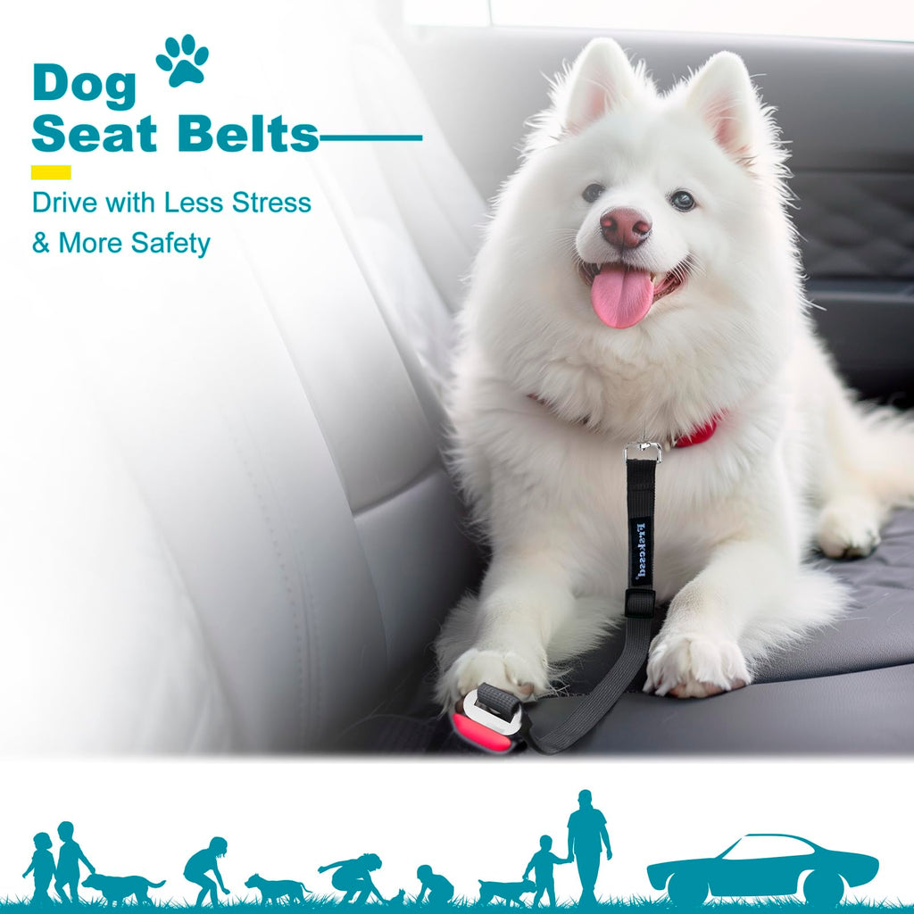 2-Pack Heavy-Duty Dog Car Seat Belt