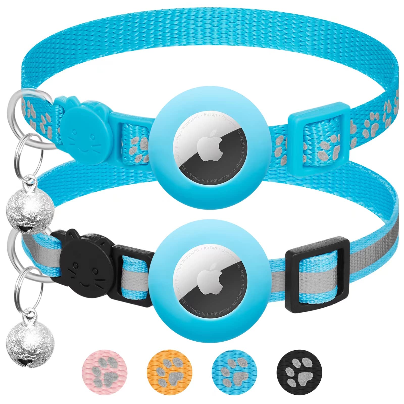 2-Pack AirTag Cat Collar with Holder