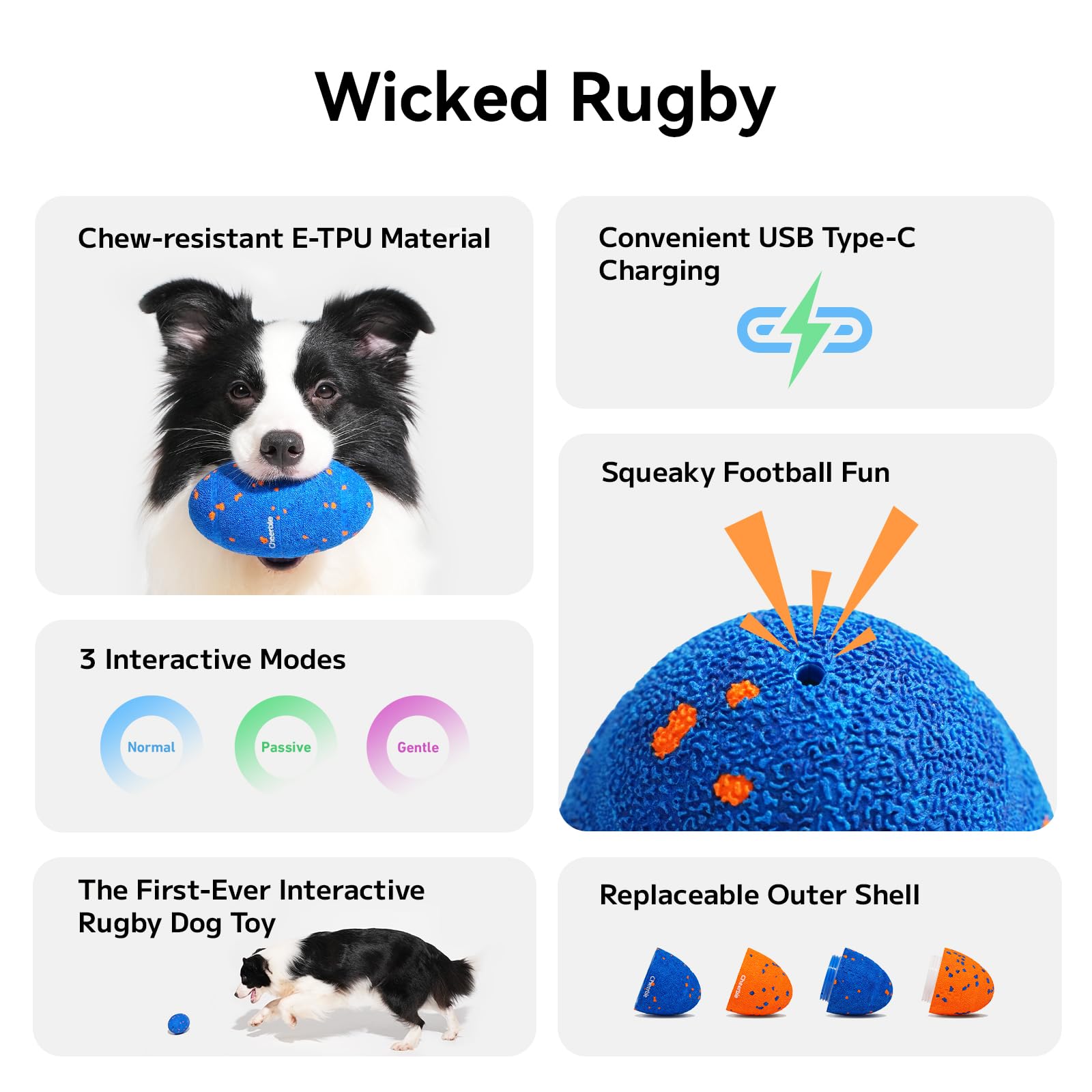 Interactive Automatic Dog Rugby Toy