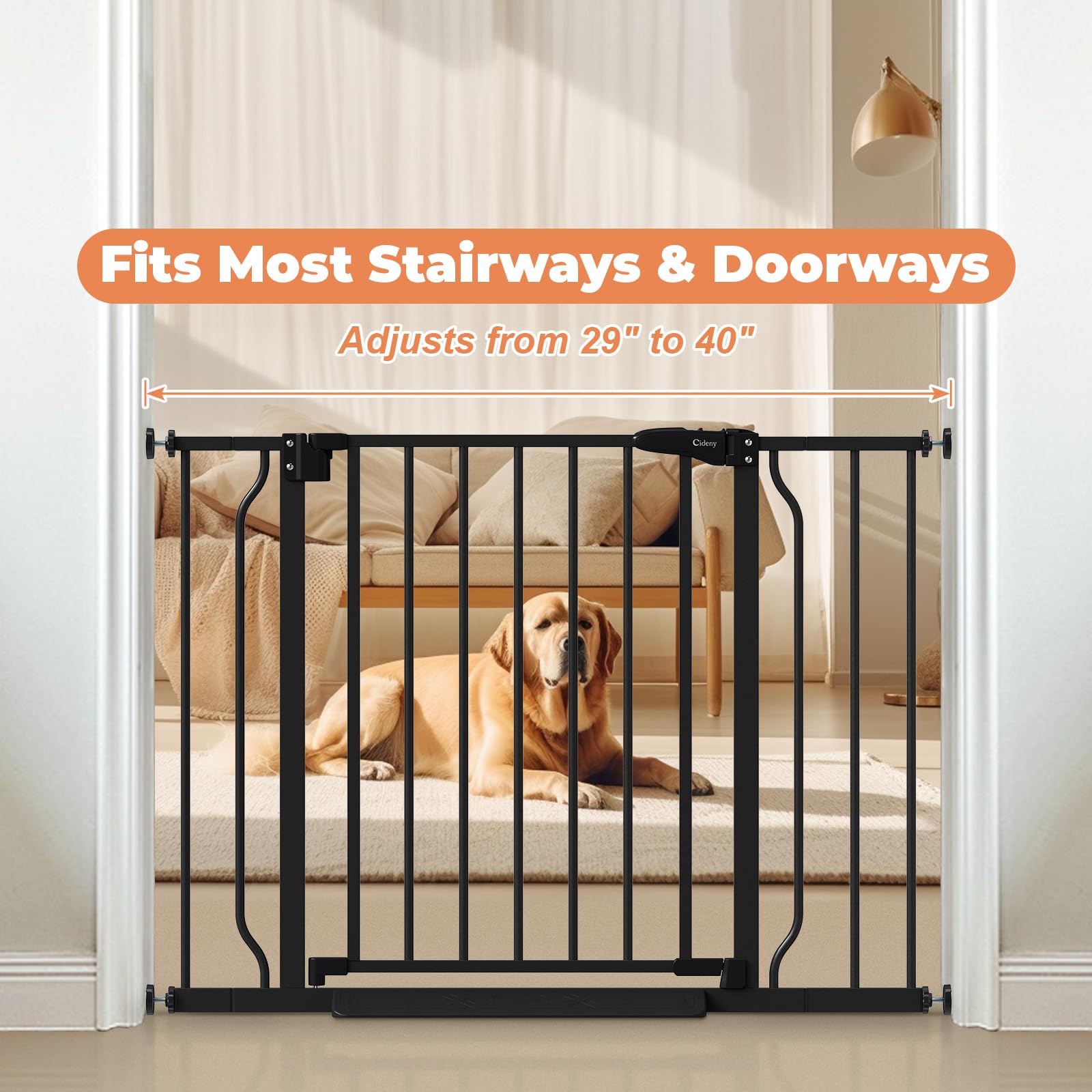 Auto-Close Pressure Mounted Pet Gate