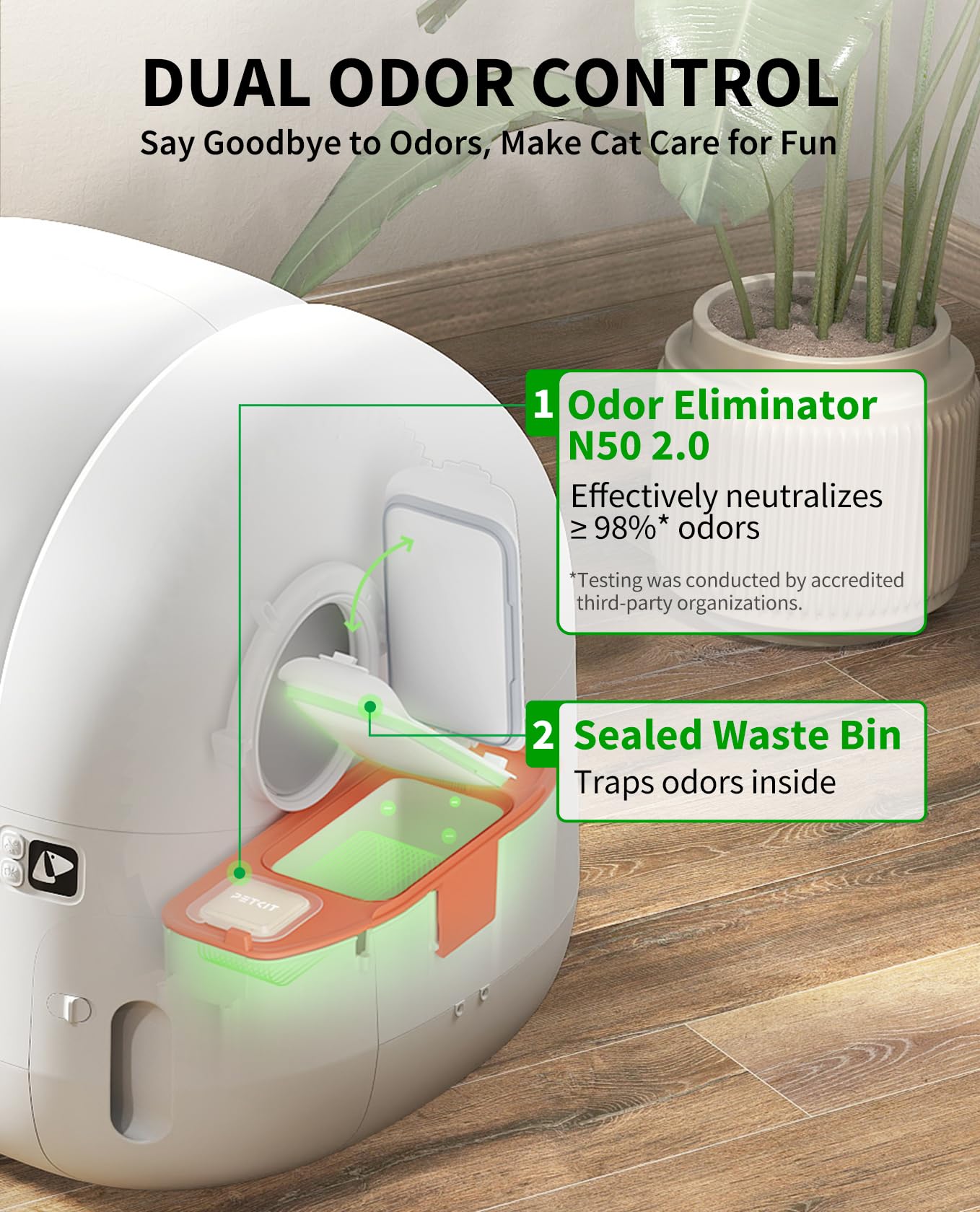 Self-Cleaning Cat Litter Box with App Control