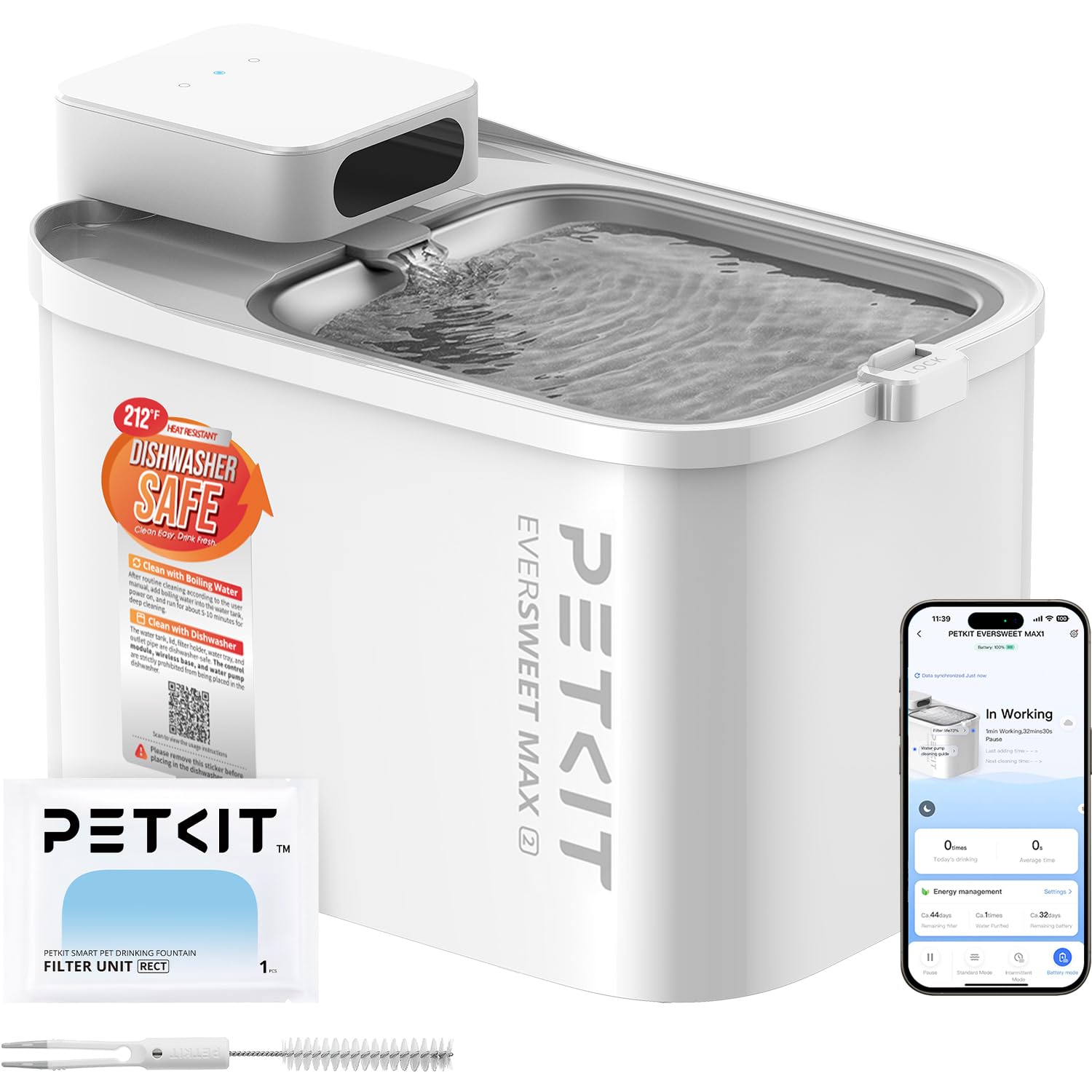 Cordless Pet Water Fountain 3L