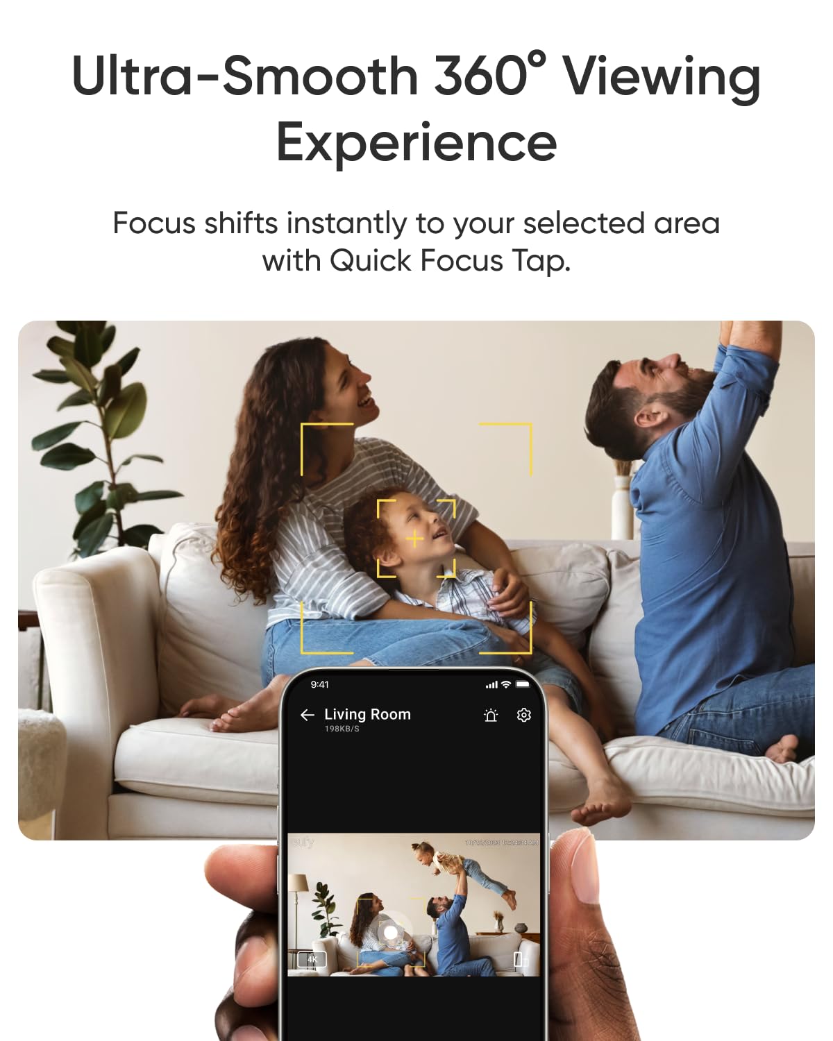4K Smart Pet Camera 360° Pan & Tilt
