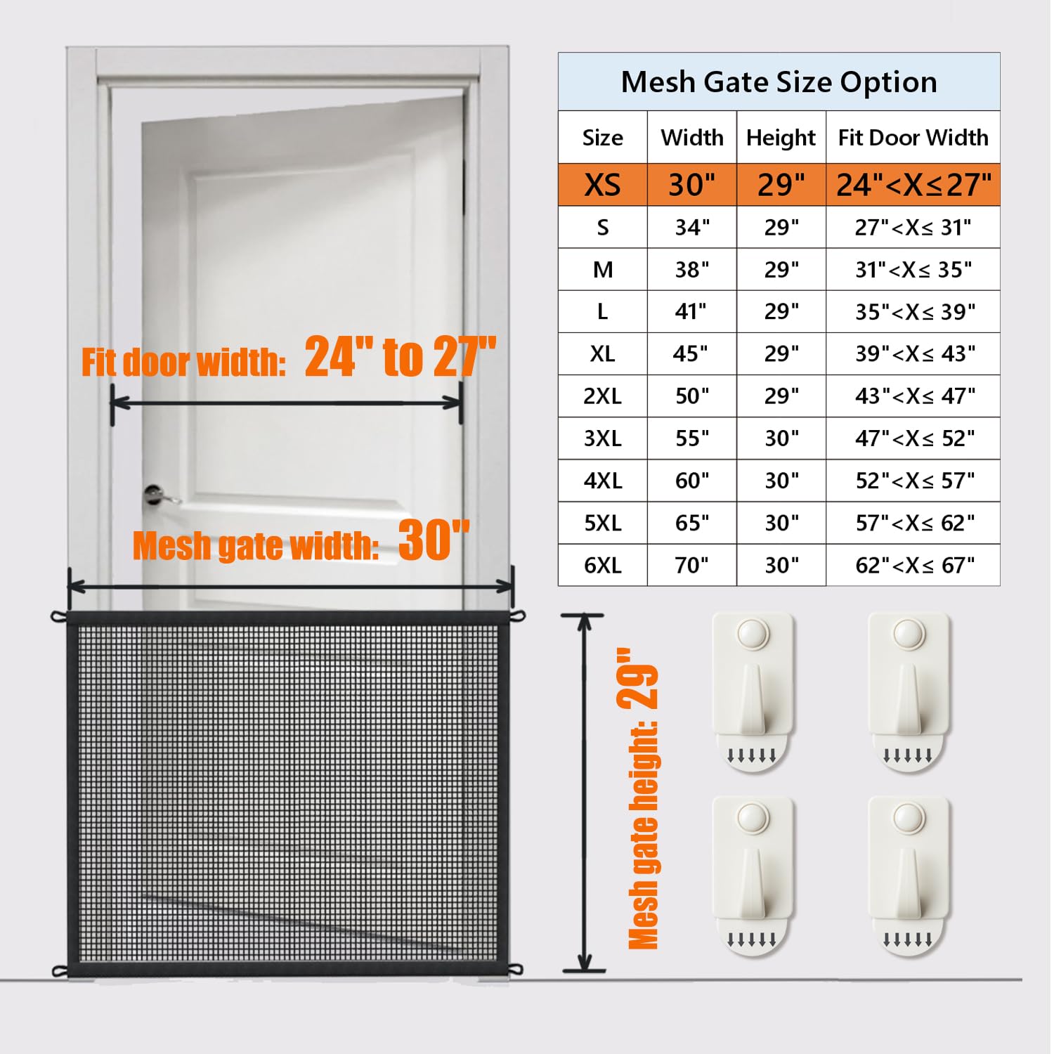 Mesh Pet Safety Gate for Doorways & Stairs