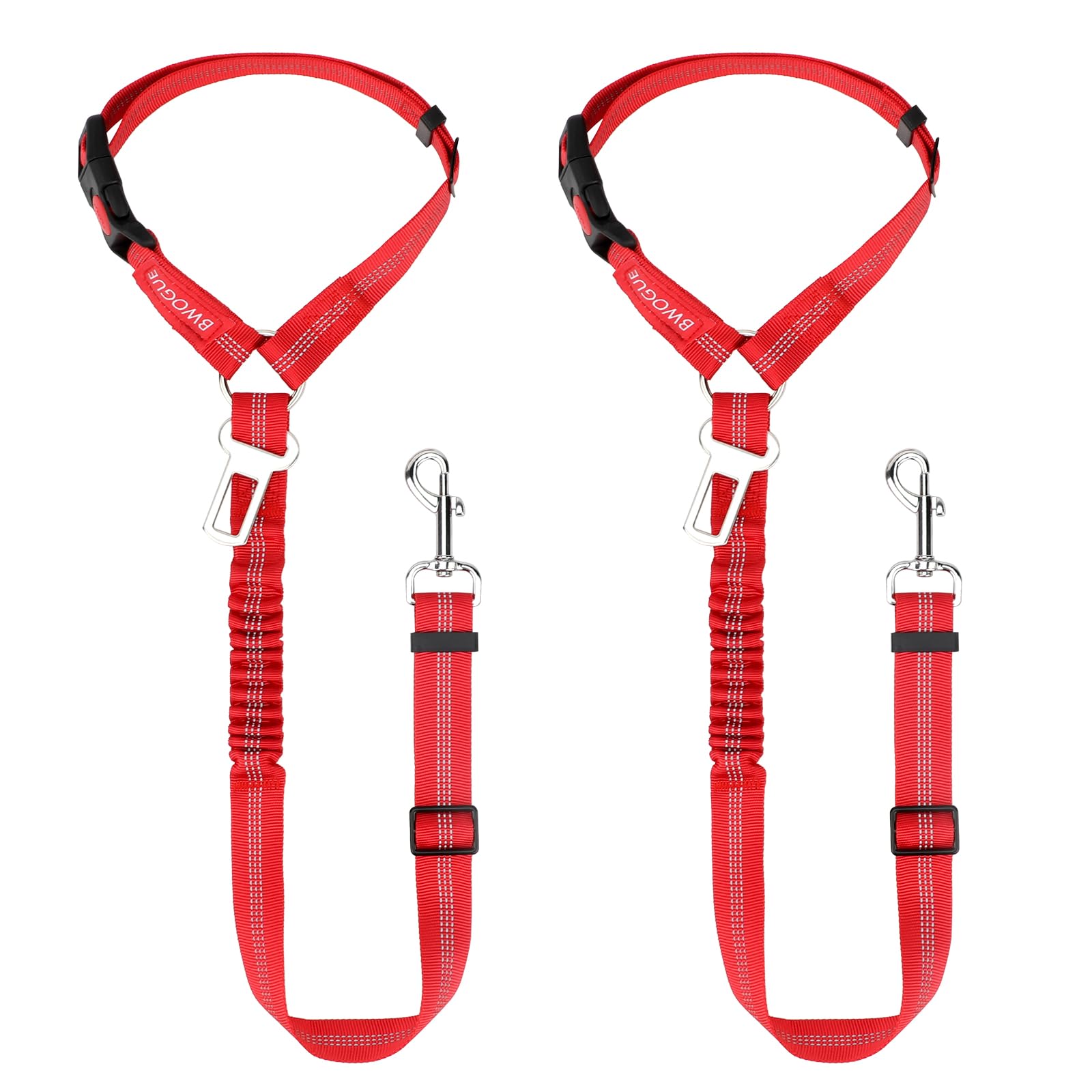 2-Pack Adjustable Pet Car Seat Belt Straps