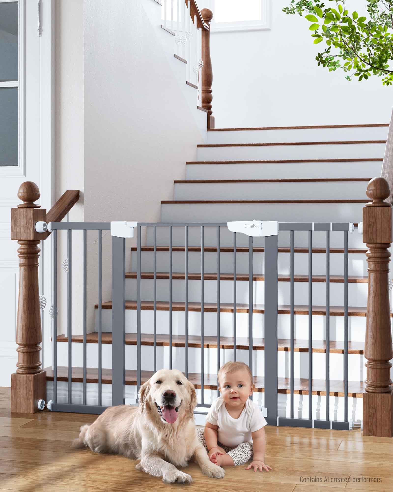 Auto-Close Pressure Mounted Pet Gate