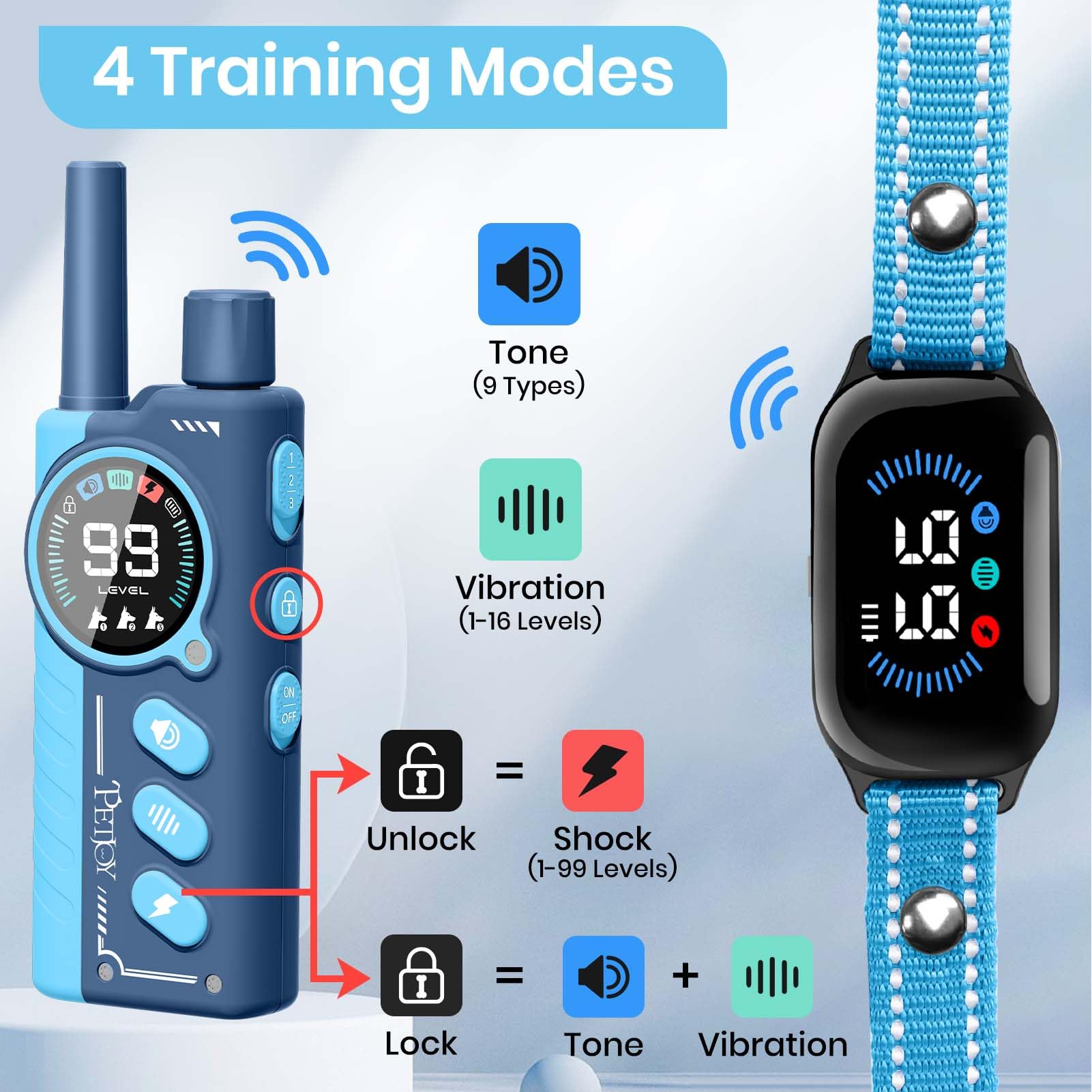 Remote Dog Training Collar for 3 Dogs