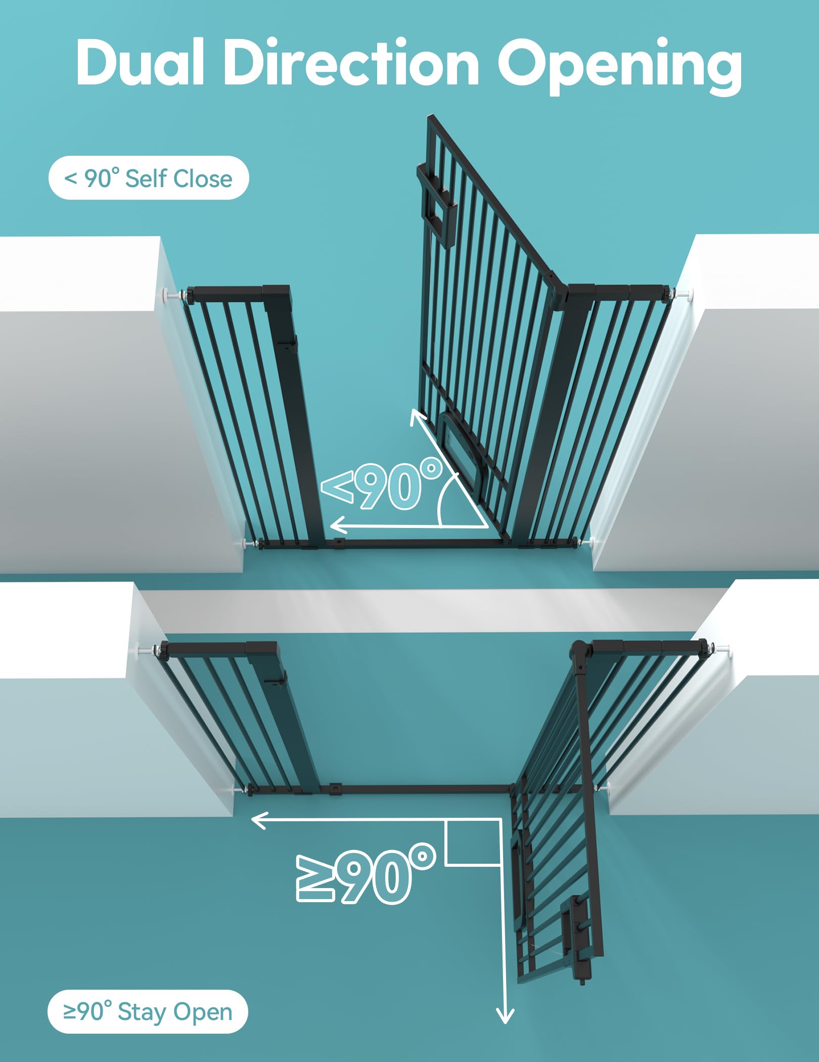 Extra Tall Auto-Close Cat Safety Gate