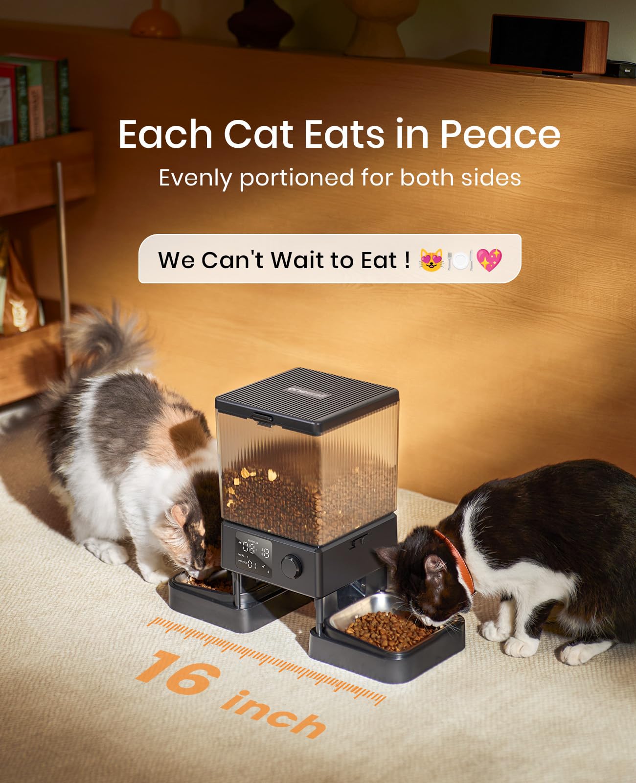 Automatic Pet Feeder for 2 Pets 5L
