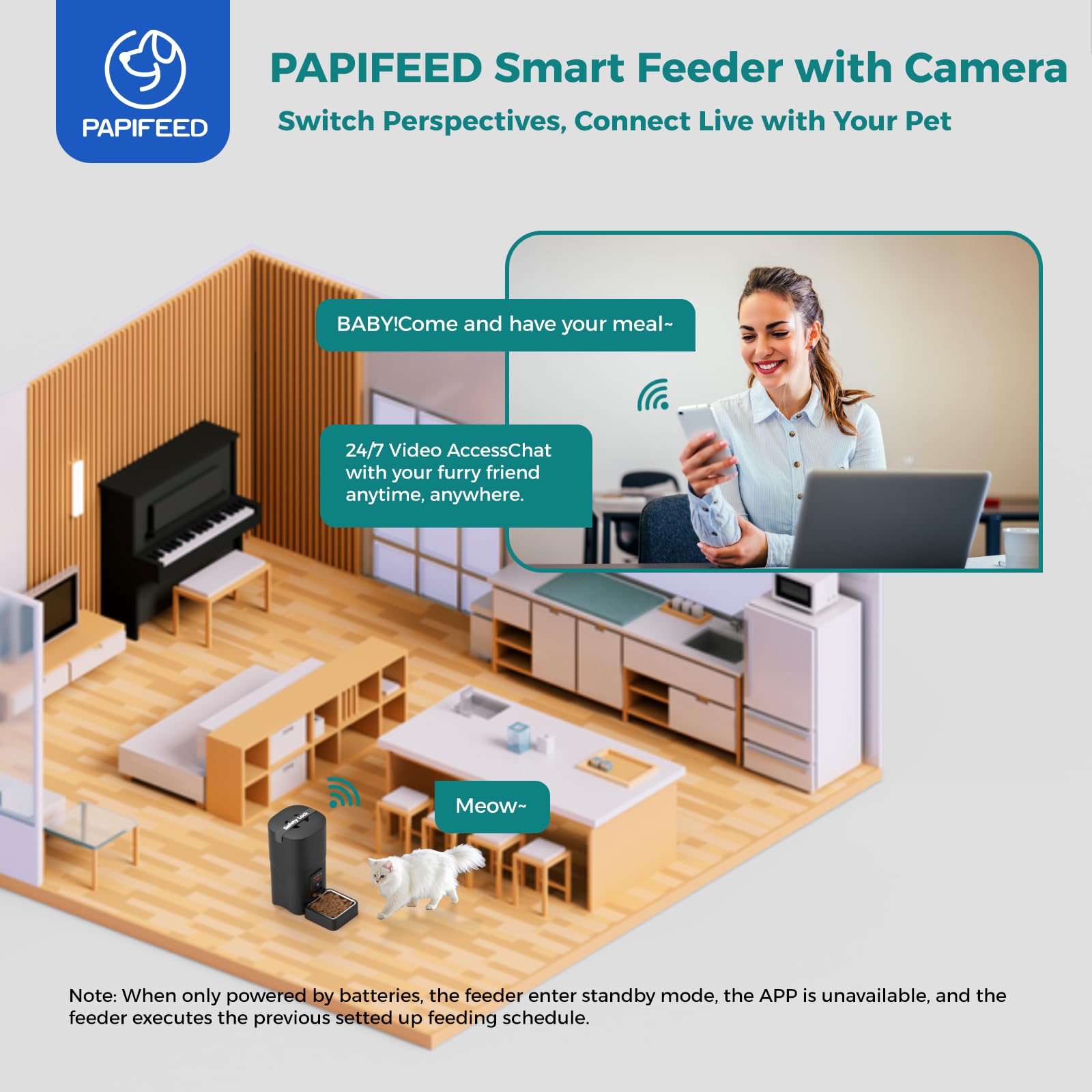 PAPIFEED Automatic Cat Feeder