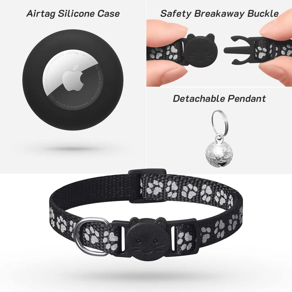 2-Pack AirTag Cat Collar with Holder