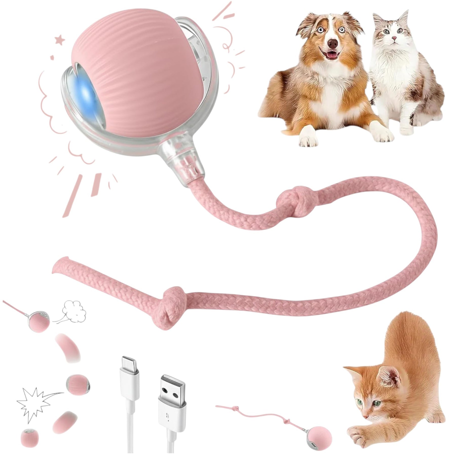 Interactive Automatic Rolling Cat Toy