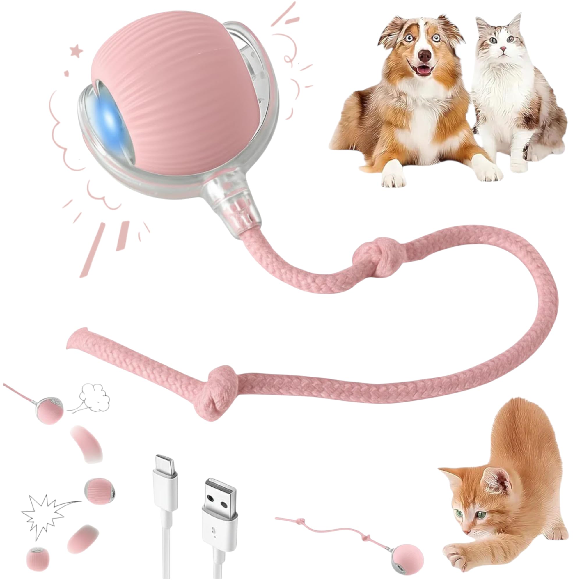 Interactive Automatic Rolling Cat Toy