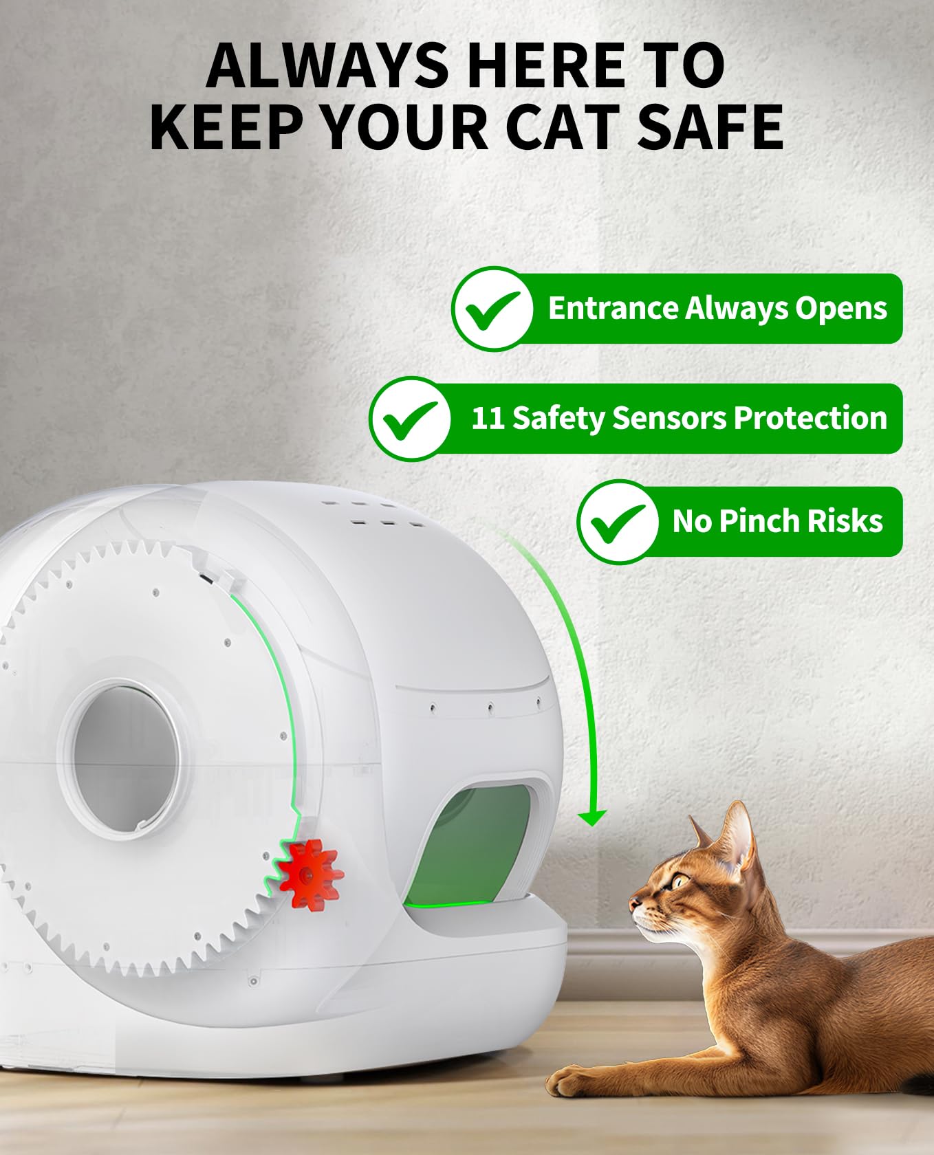 Self-Cleaning Cat Litter Box with App Control